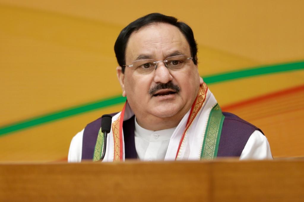 Photographs : BJP National President Shri J.P. Nadda addressing meeting of BJP National Spokespersons at BJP HQ, 6A, DDU Marg, New Delhi