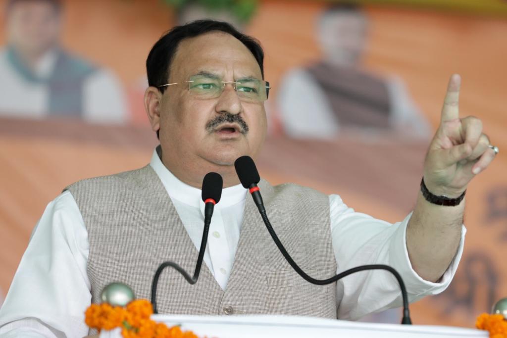 Photographs : BJP National President Shri J.P. Nadda addressing a public rally at Gandhi Maidan, Aurangabad (Bihar)