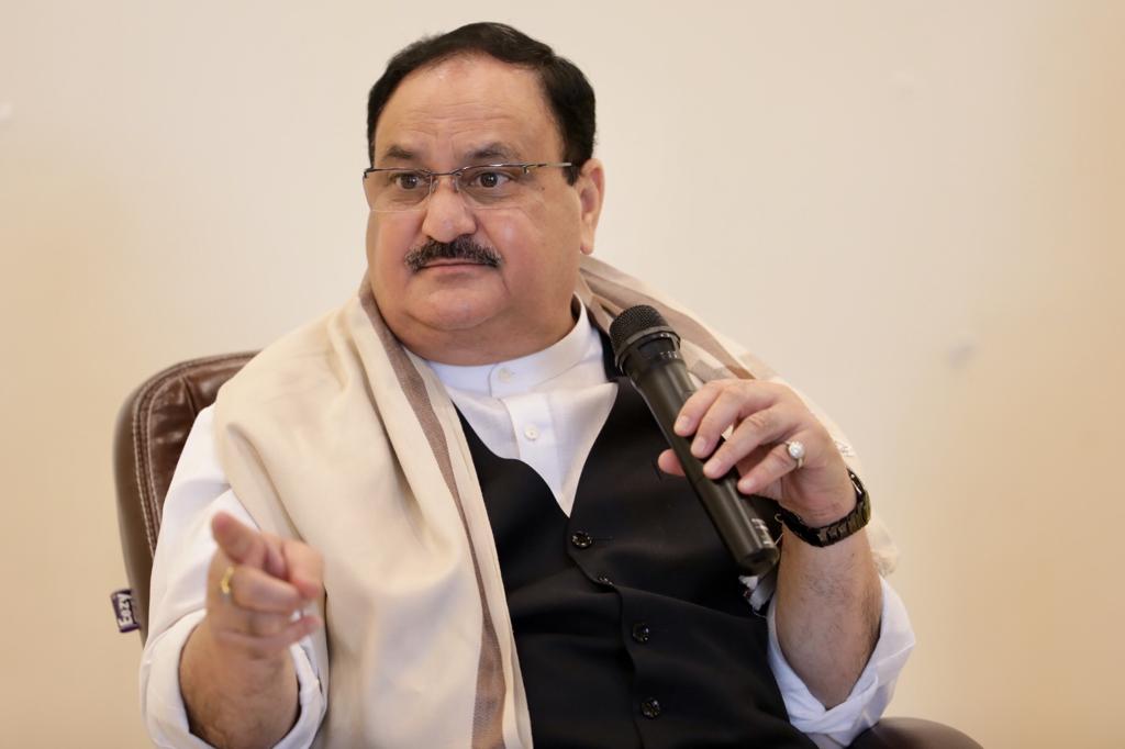 Photographs : BJP National President Shri J.P. Nadda addressing Intellectuals meeting at Hotel Sapphire Inn, Siwan (Bihar)