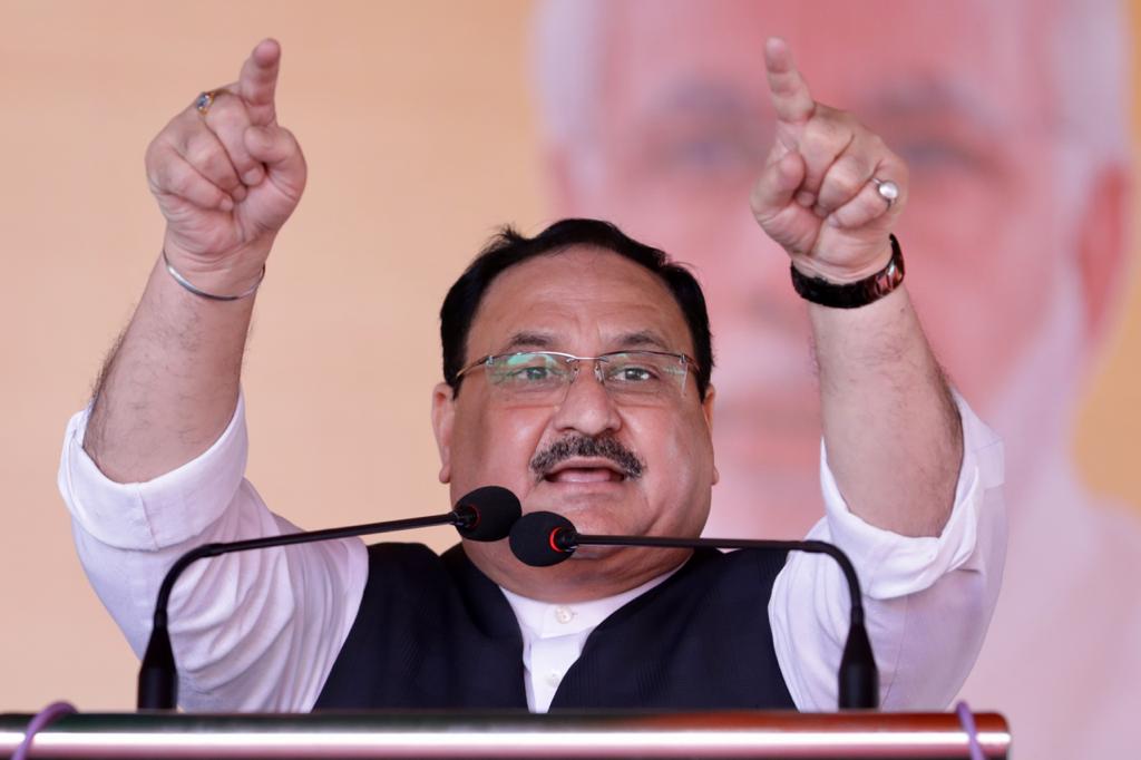 Photographs : BJP National President Shri J.P. Nadda addressing a public rally in Sonpur (Bihar)