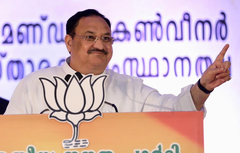 Photographs : Hon'ble BJP National President Shri J.P. Nadda addressing In-Charges &Conveners of 140 Assembly Constituency at Hotel Casino, T.B. Road, Thrissur (Kerala)