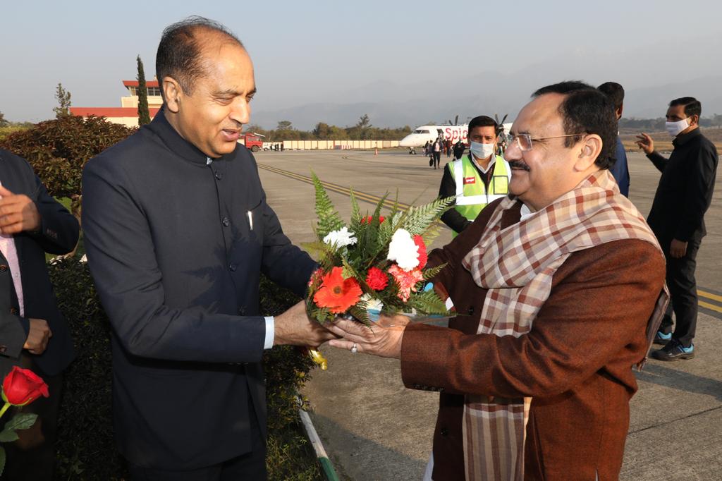  Grand welcome of Hon'ble BJP National President Shri J.P. Nadda on his arrival in Dharmshala (HimachalPradesh)