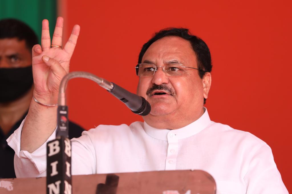  BJP National President Shri J.P. Nadda addressing a public meeting in Karunagappally (Kerala)