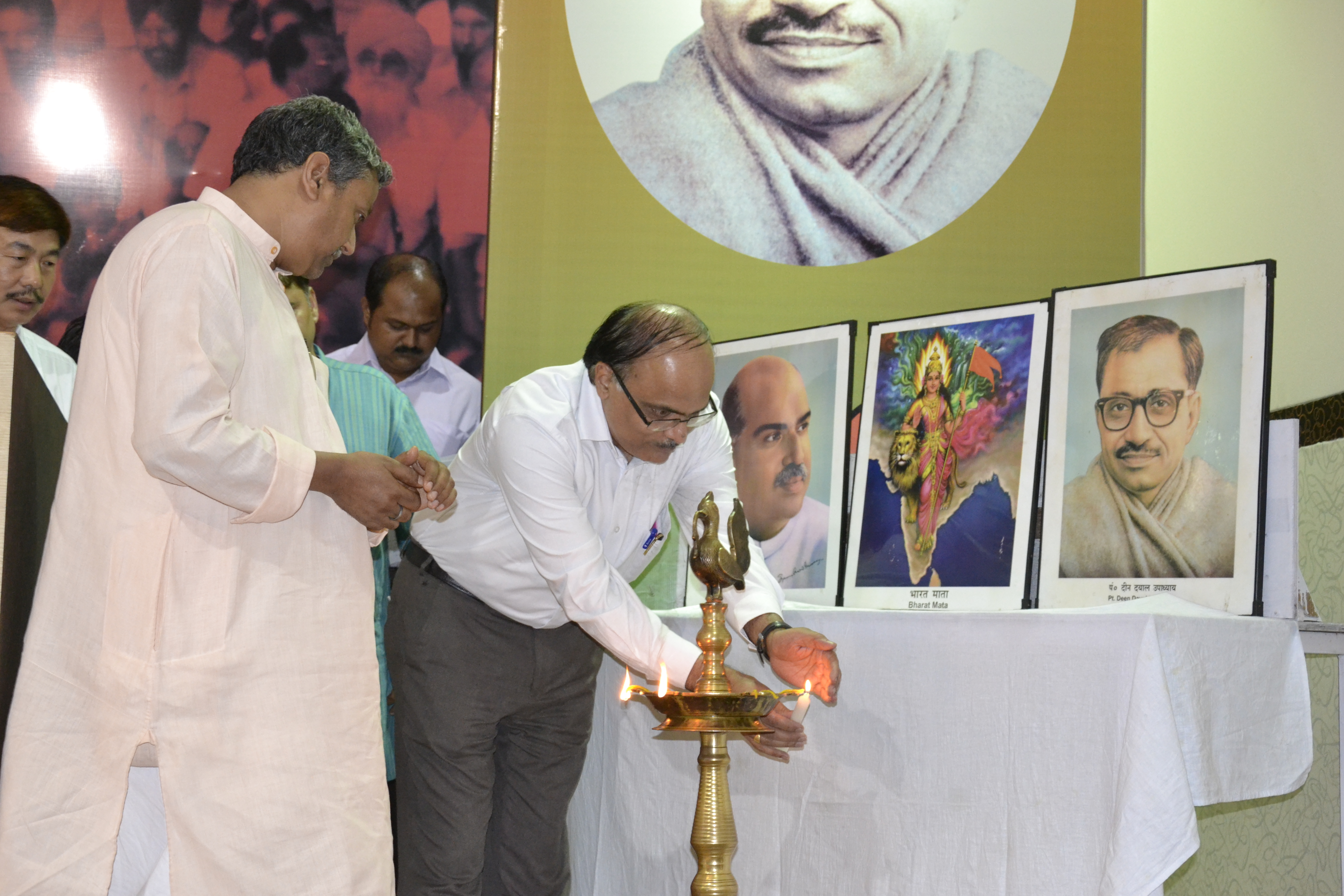 Shri Mahender Pandey, Shri Tapir Gao and Dr. Vinay Sahasrabuddhe Inaugural Lecture on Integrating other parts with our border regions '? The case of North-East India by North East Cell at BJP Central Office, New Delhi on July 12, 2012