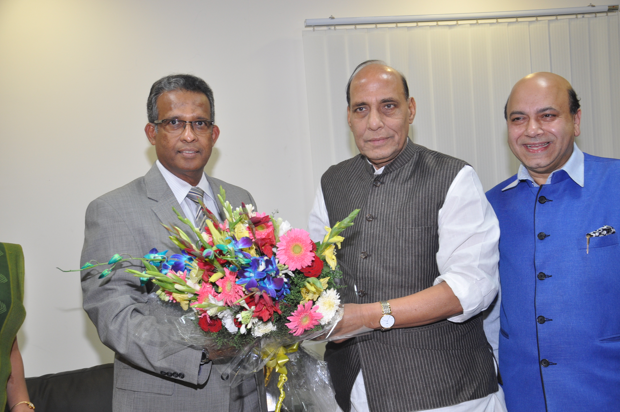 BJP President, Shri Rajnath Singh's meeting with Sri Lankan High Commissioner, Mr. Prasad Kariyawasm at his residence 38, Ashoka Road, New Delhi on October 21, 2013