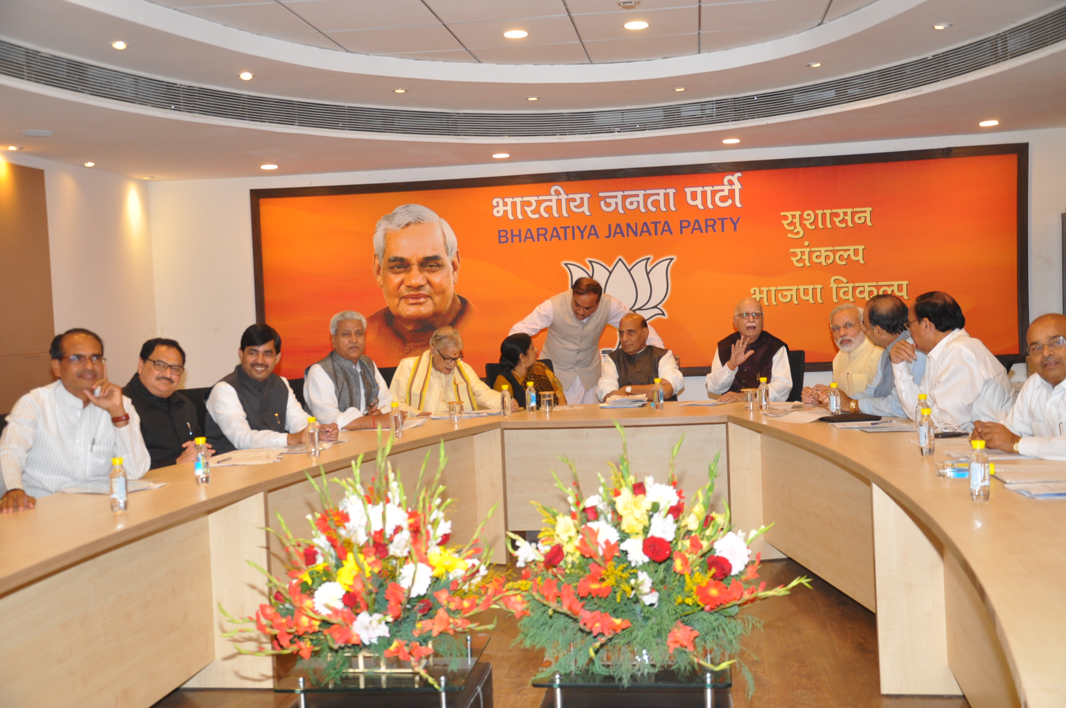 BJP Central Election Committee Meeting at 11, Ashoka Road, New Delhi on October 31, 2013