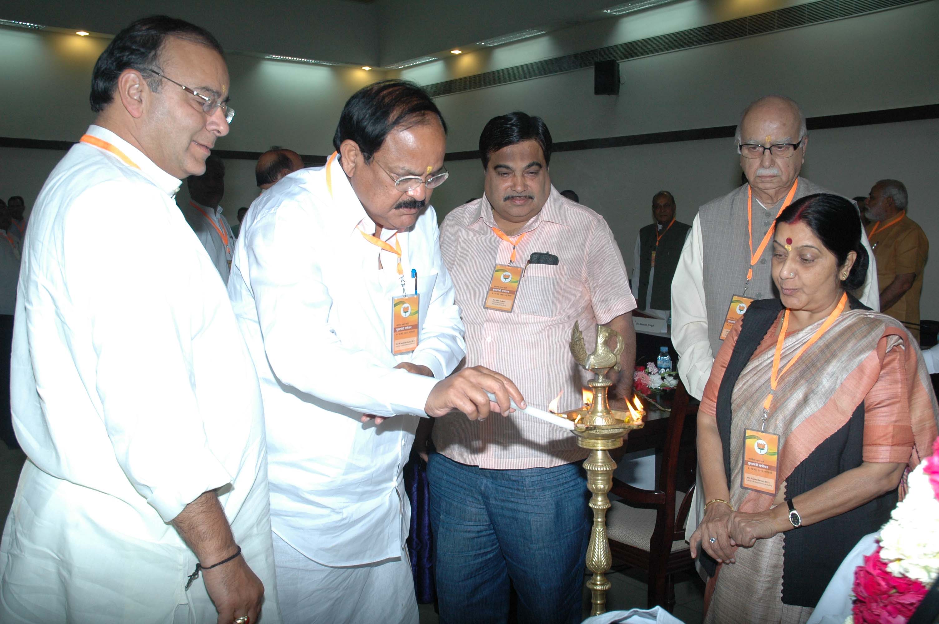 BJP Ruled states CMs conclave at Constitution Club, Rafi Marg on March 09, 2011