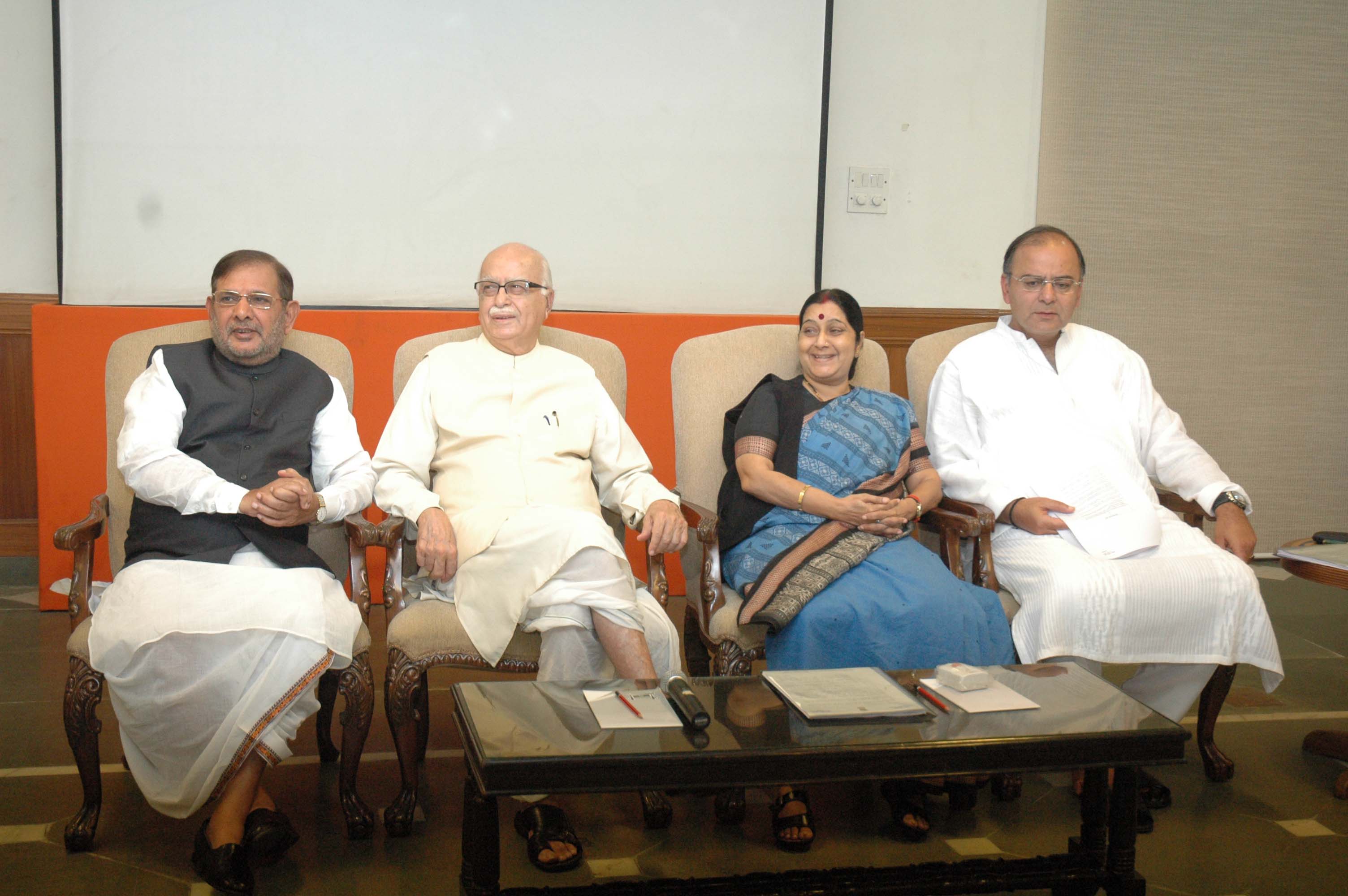 NDA meeting at Shri L.K. Advaniji's residence at 30, Prithviraj Road, New Delhi - 110001 on July 02, 2011