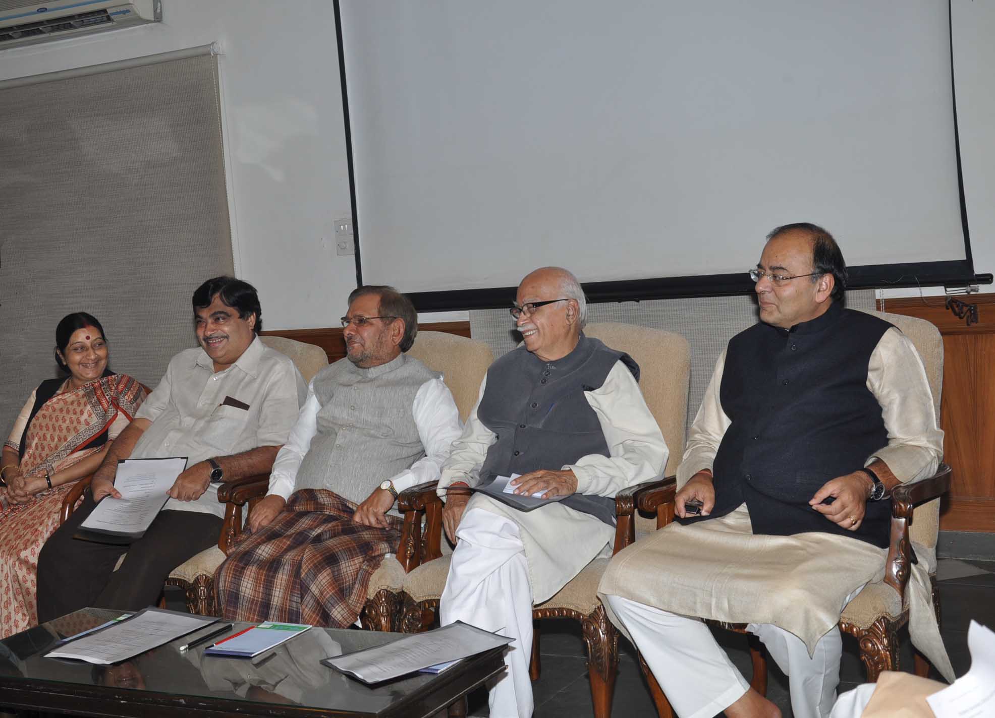 NDA meeting at residence of Shri L.K. Advaniji, 30, Prithviraj Road, New Delhi - 110001 on November 21, 2011