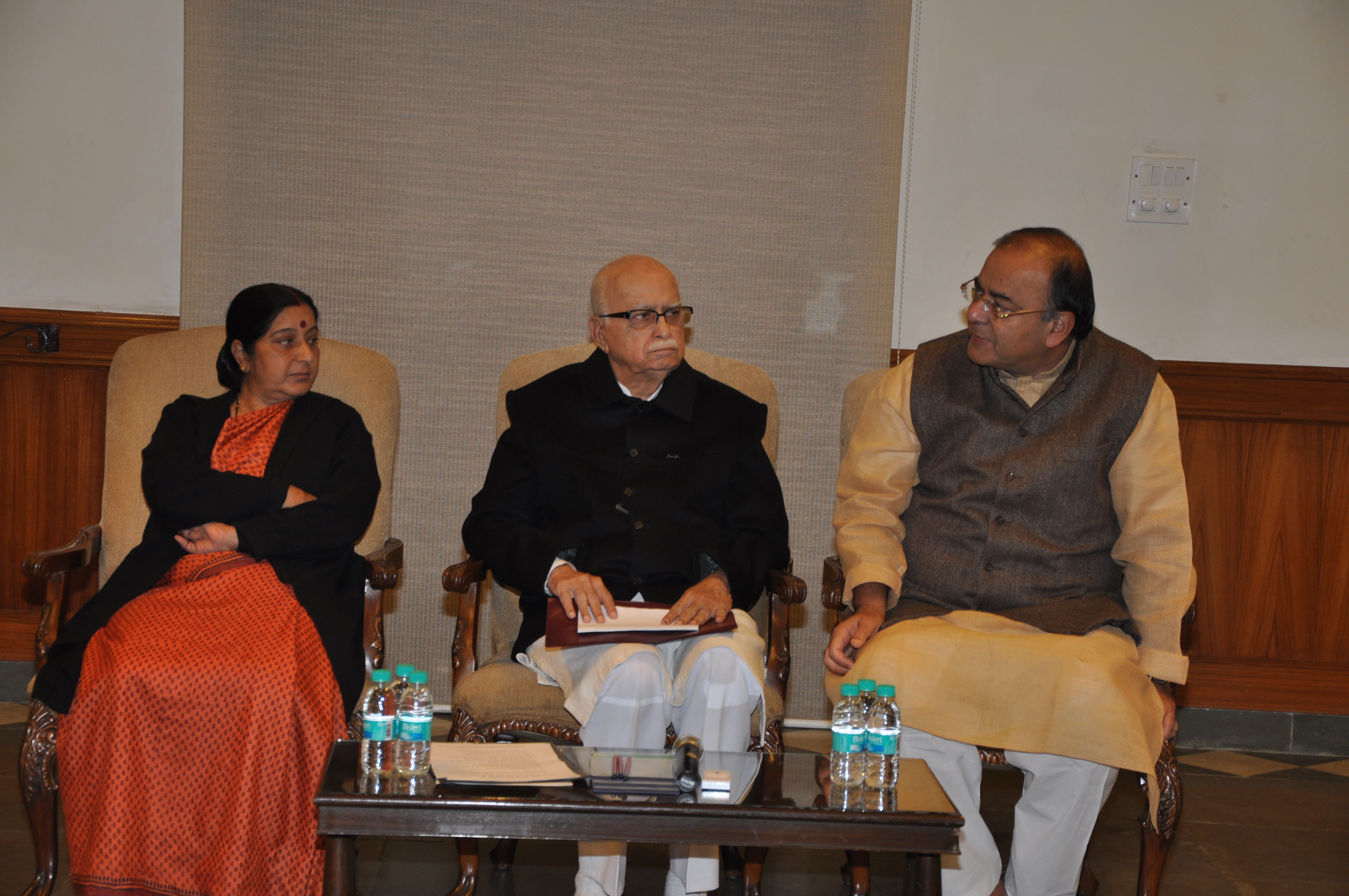 BJP Parliamentary Party Executive Meeting at Shri L.K. Advaniji's residence 30, Prithviraj Road, New Delhi on February 19, 2013