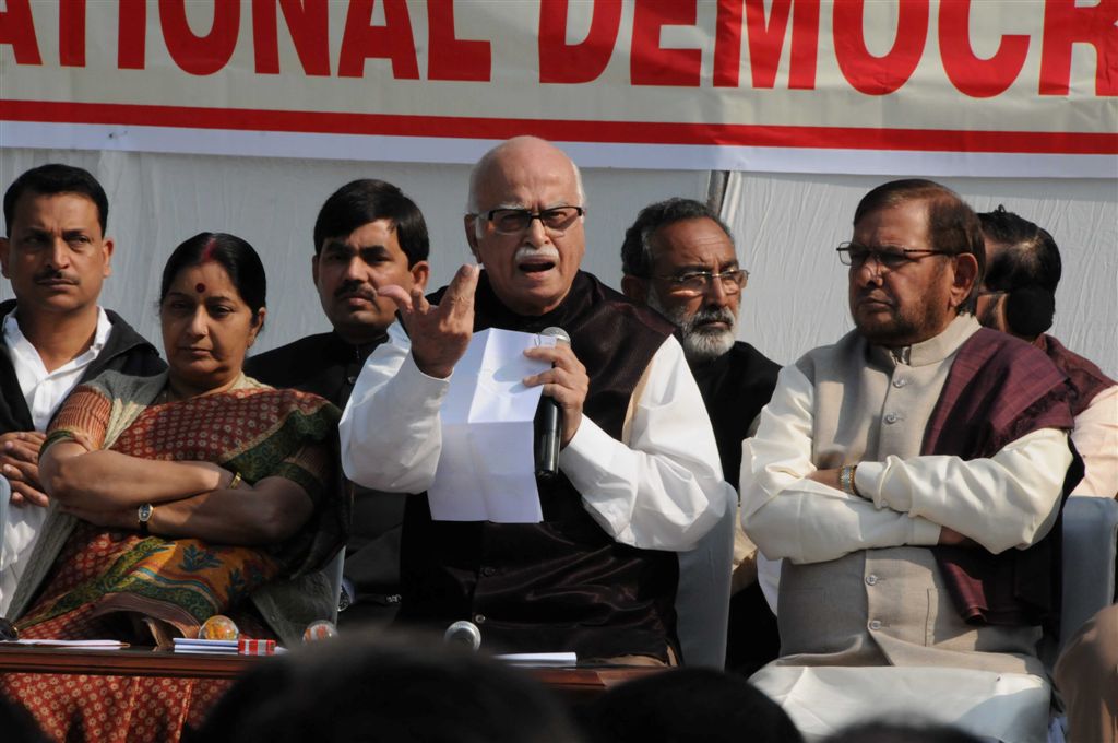 NDA Press Conference at 7, Tuglak Road, New Delhi on December 14, 2010