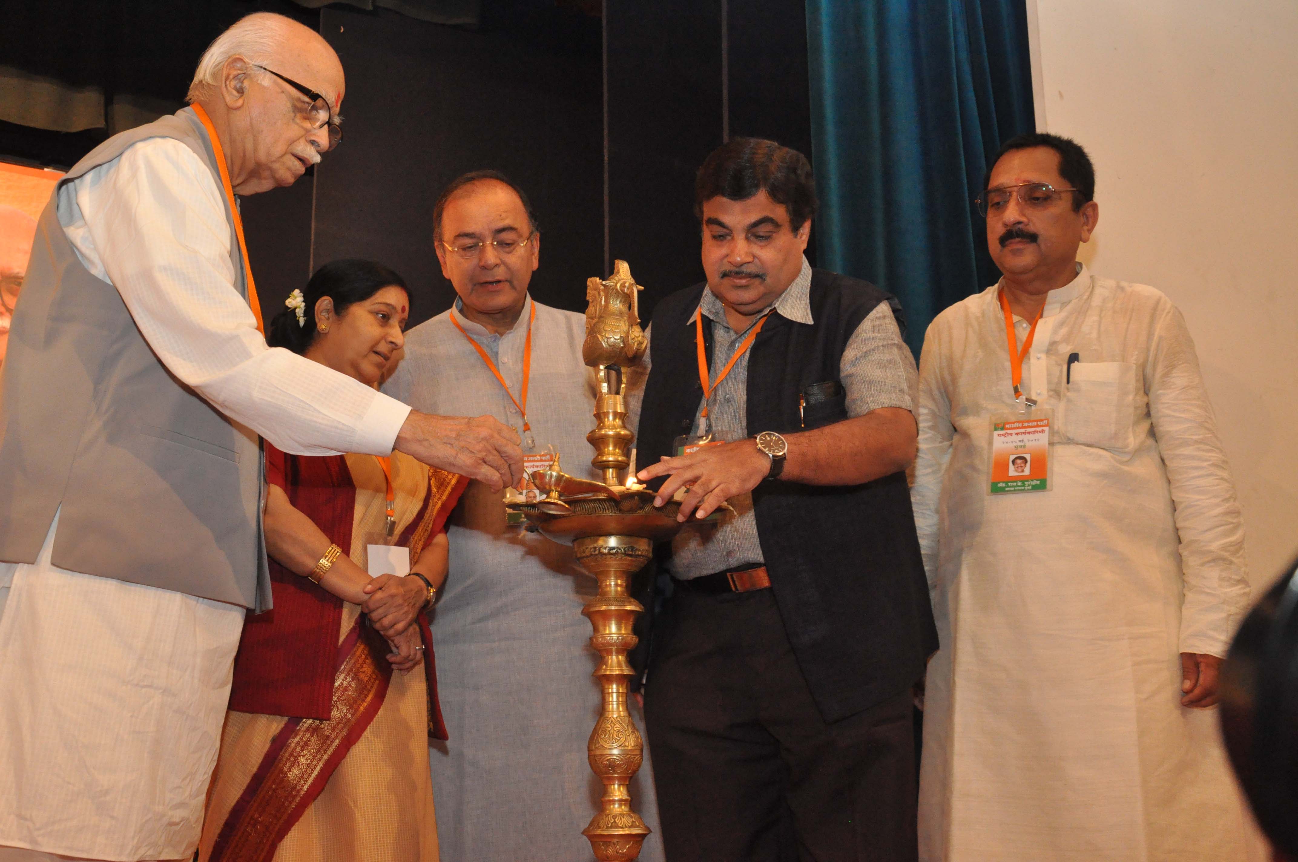 BJP National Executive Meeting at Yashwant Rao Chauhan Centre (Auditorium) Nariman Point, Mumbai on May 24, 2012