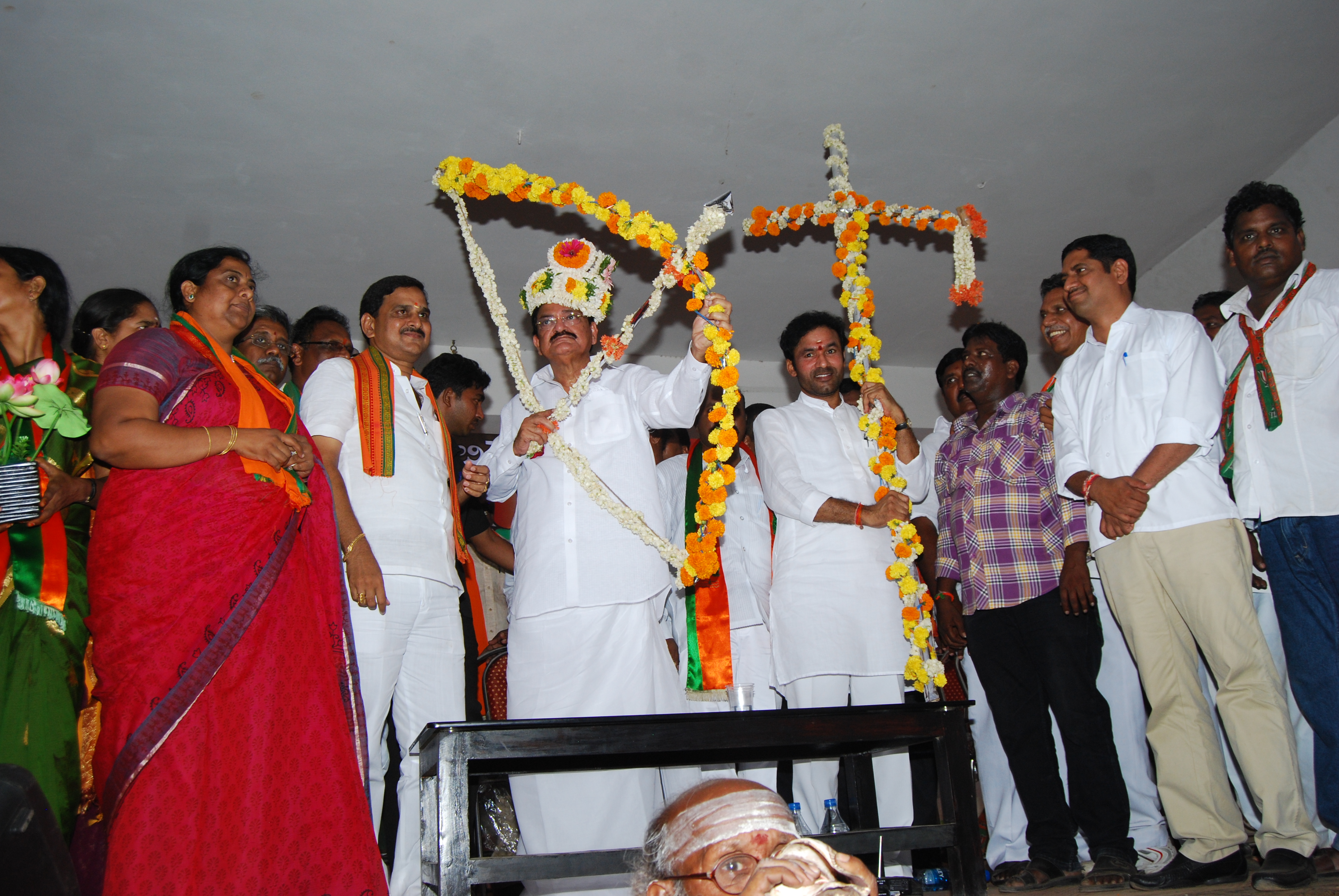 Shri M. Venkaiah Naidu, Former BJP President Convention held at Bhimavaram (West Godavari Distt.) Andhra Pradesh on April 6, 2013.