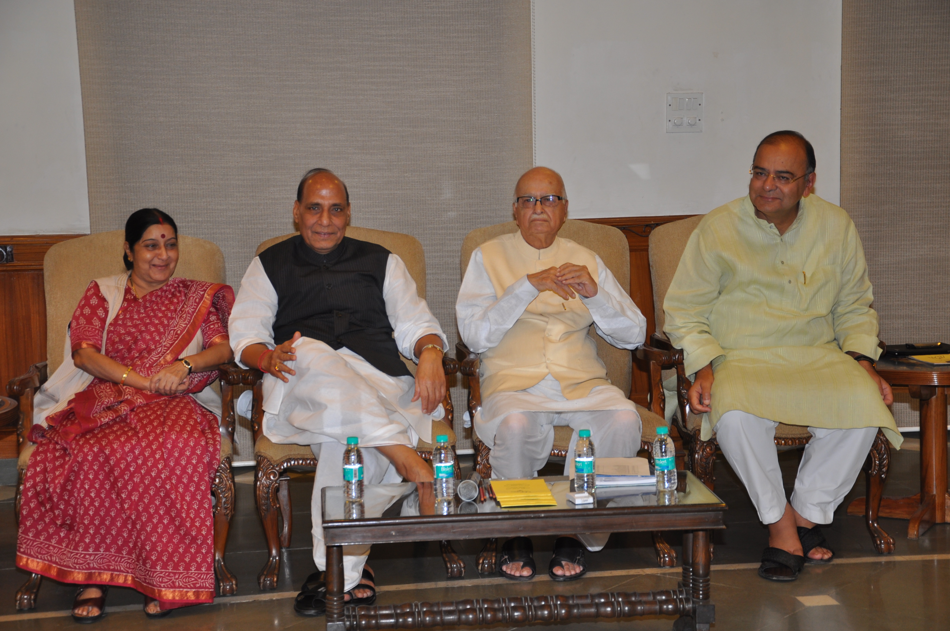 BJP Parliamentary Party Executive Meeting at Shri L.K Advaniji's residence 30 Prithviraj Road on August 04, 2013