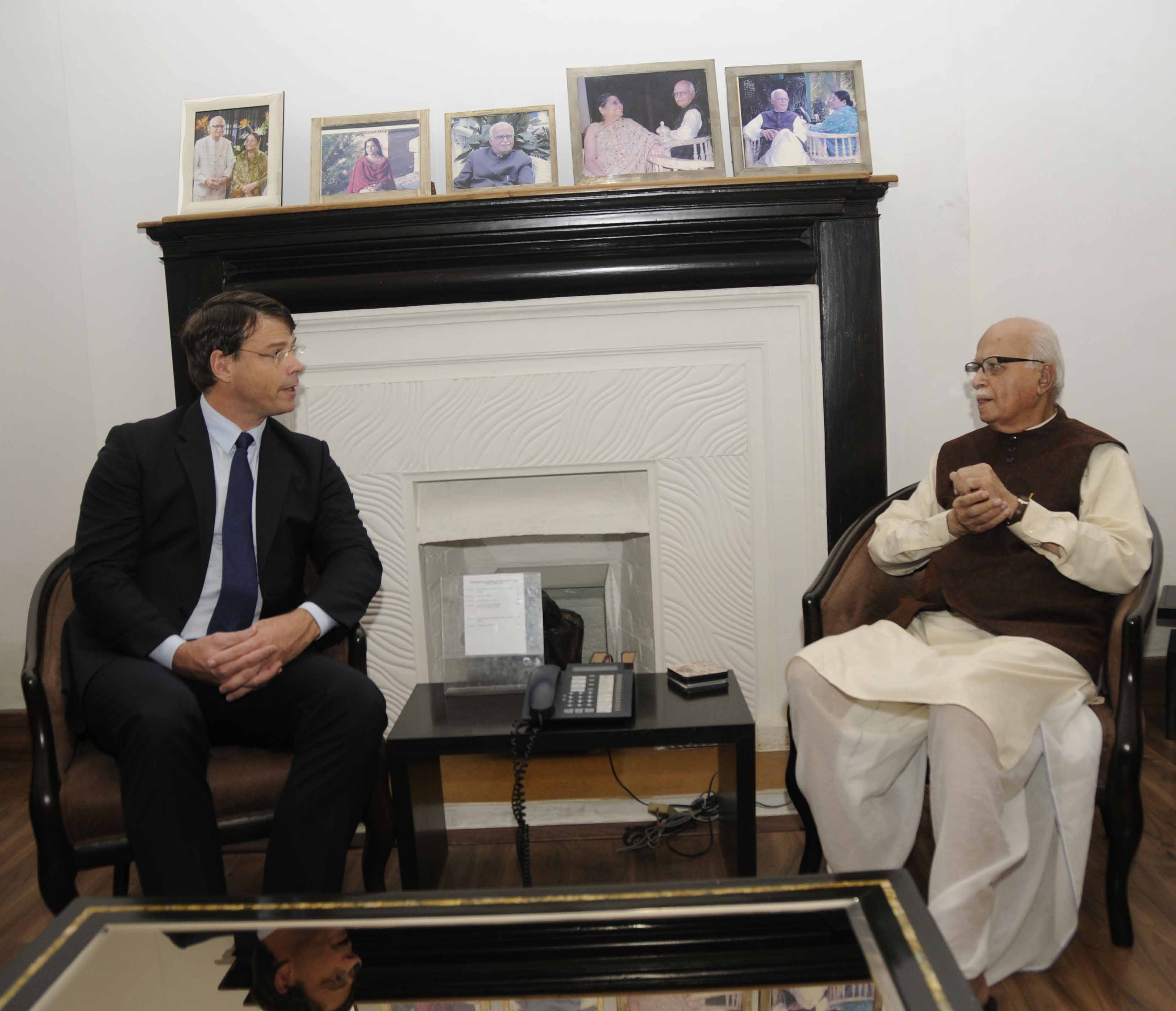 Shri L.K. Advani's meeting with Australian High Commissioner, Mr. Patrick Suckling at 30, Prithviraj Road, New Delhi on May 24, 2013