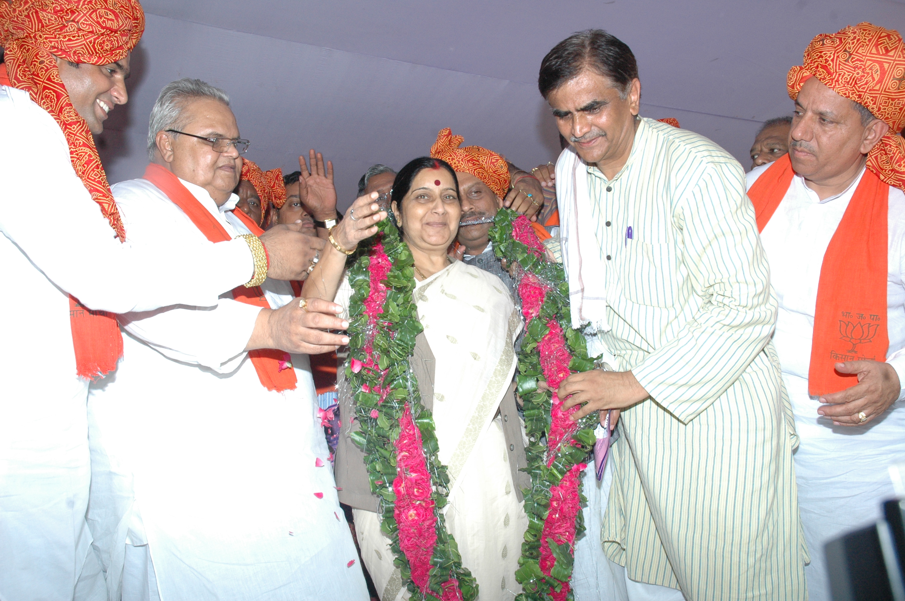 National Dharna of farmers led by BJP Kisan Morcha at Jantar Mantar on August 03, 2011