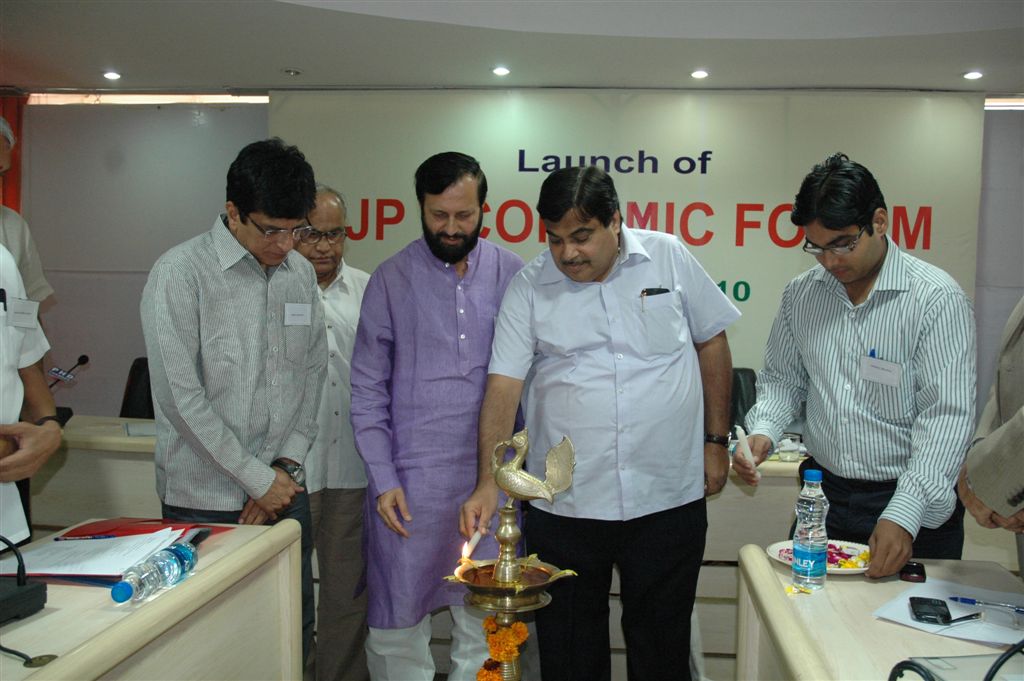 BJP President, Nitin Gadkari, at the launch of Party?s Economic Forum on October 25, 2010