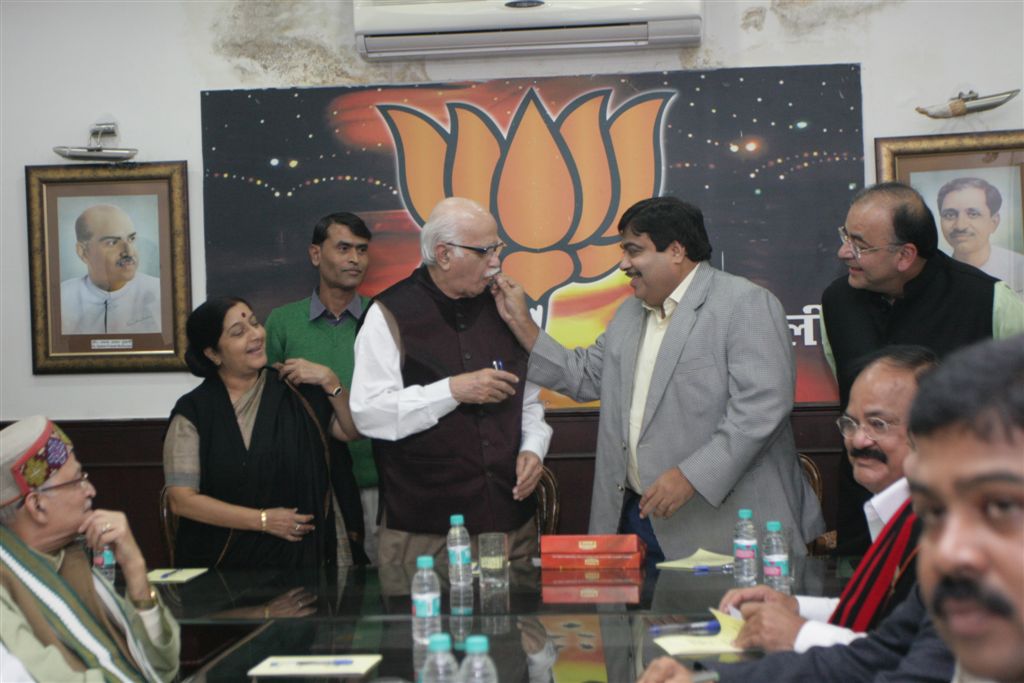 BJP Parliamentary Board Meeting at 11, Ashoka Road, New Delhi 110001 on November 24, 2010