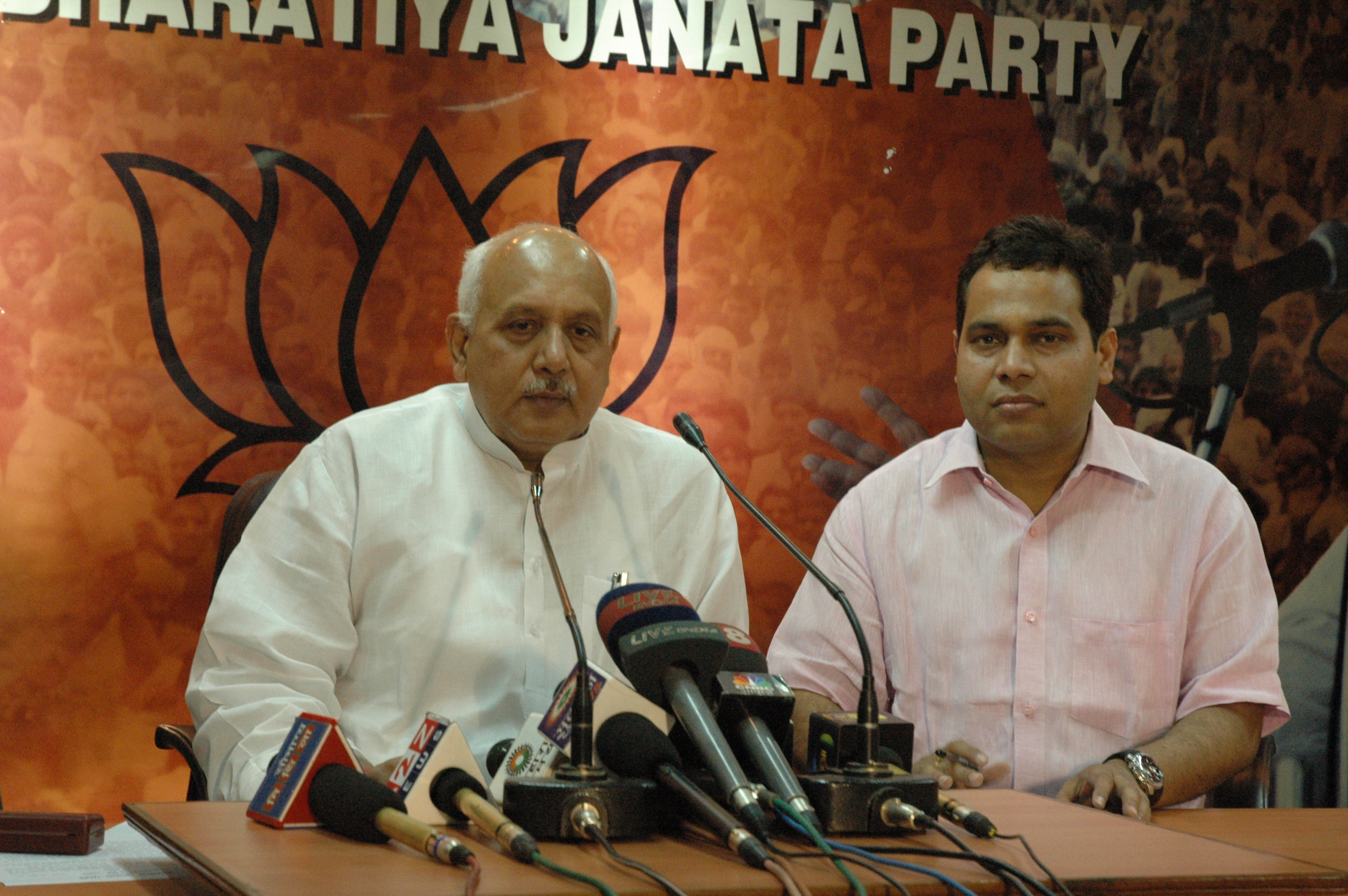 BJP UP President, Shri Surya Pratap Shahi addressing press conference at 11, Ashoka Road on April 28, 2011