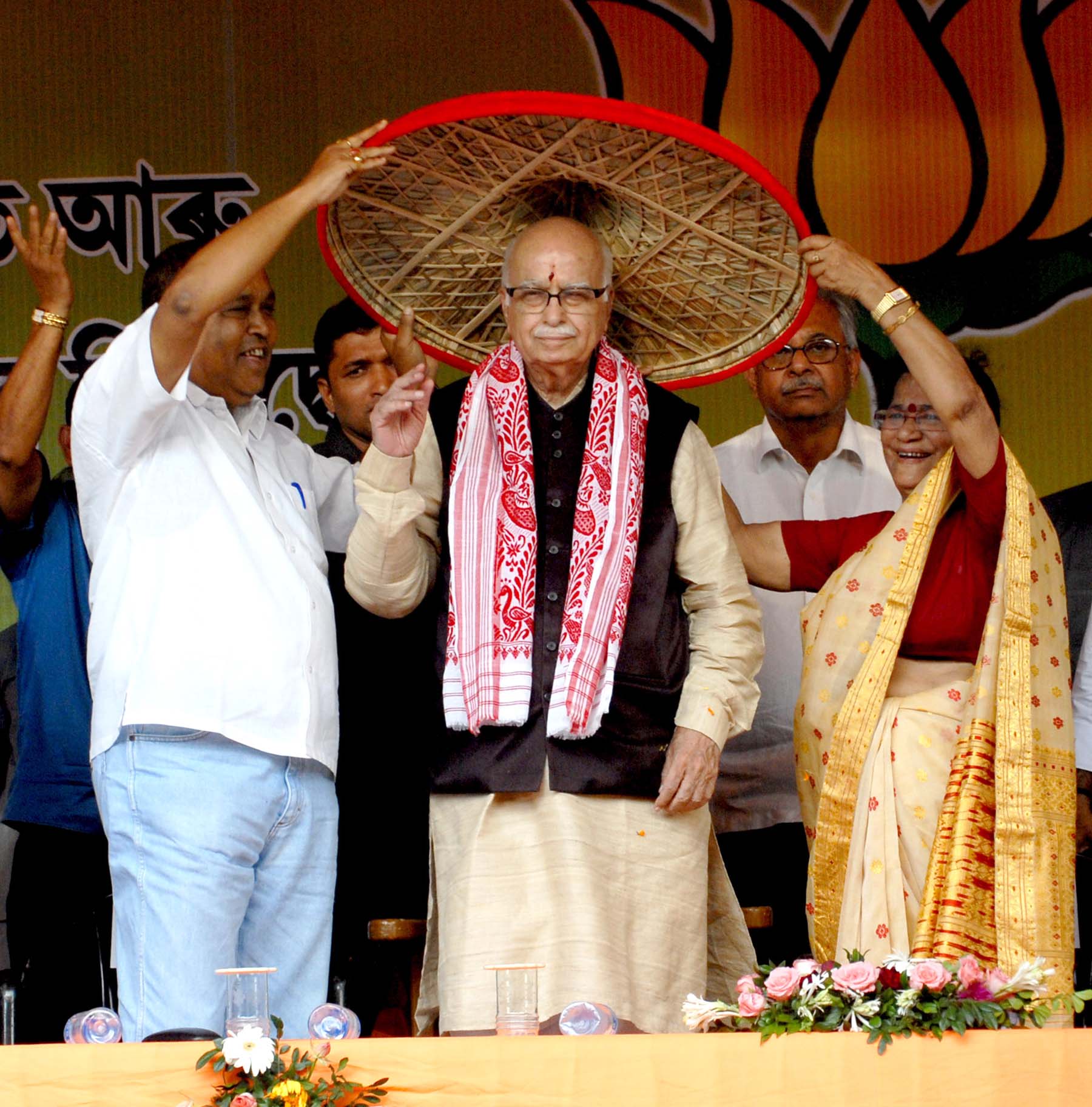 Shri L.K. Advaniji addressing a public meeting during Jan Chetana Yatra at Guwahati (Assam) on October 20, 2011