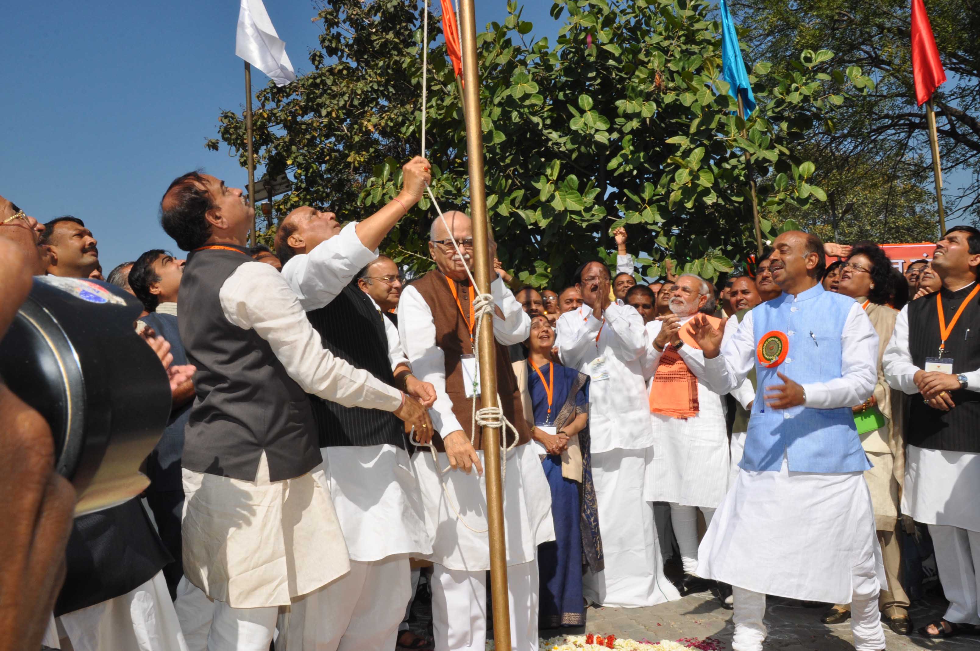 Inauguration of BJP National Council Meeting at Talkatora Stadium, New Delhi on March 02, 2013