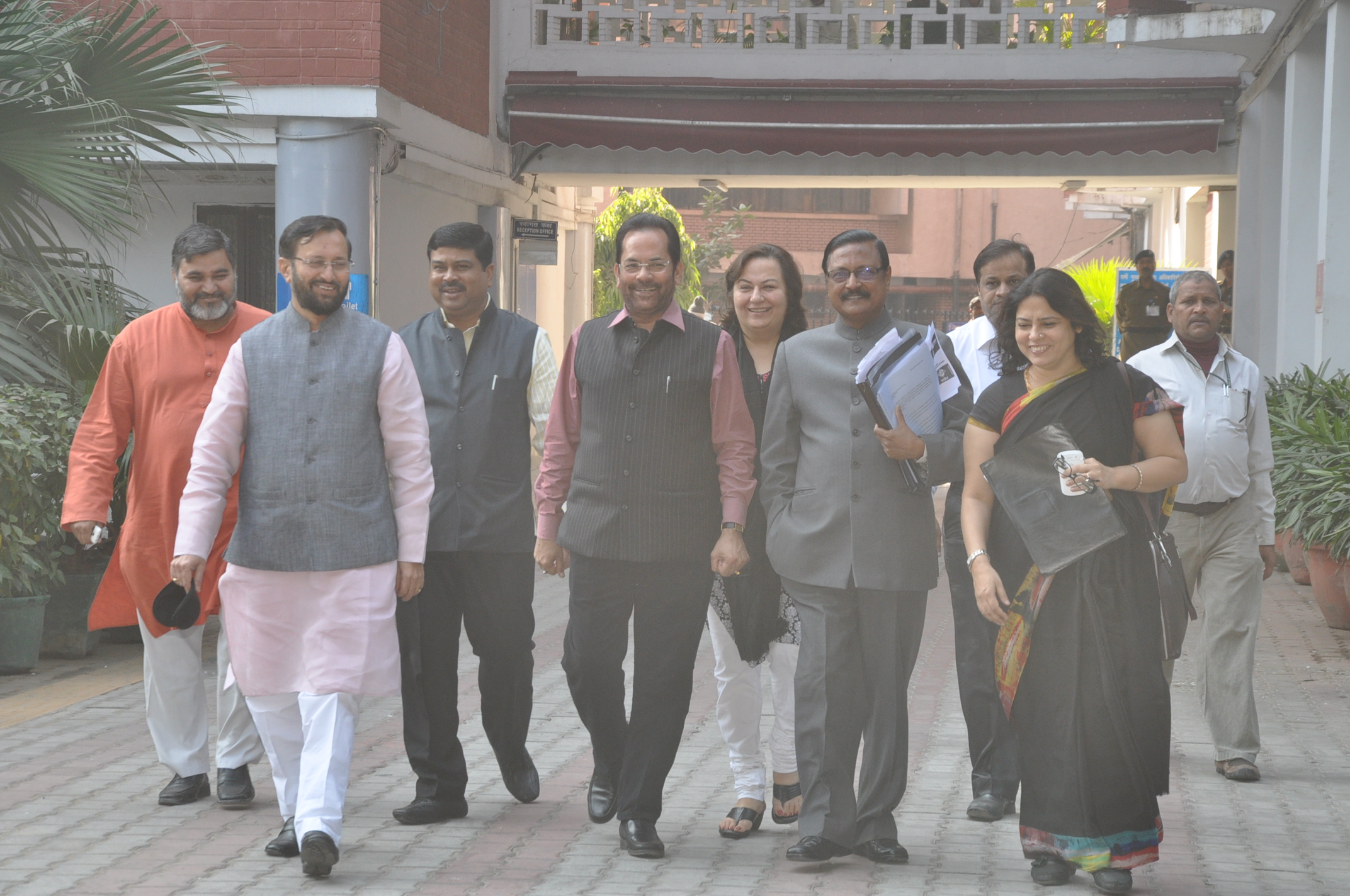 BJP delegation after submitted a memorandum to the CEC at Nirvachan Sadan on November 20, 2013