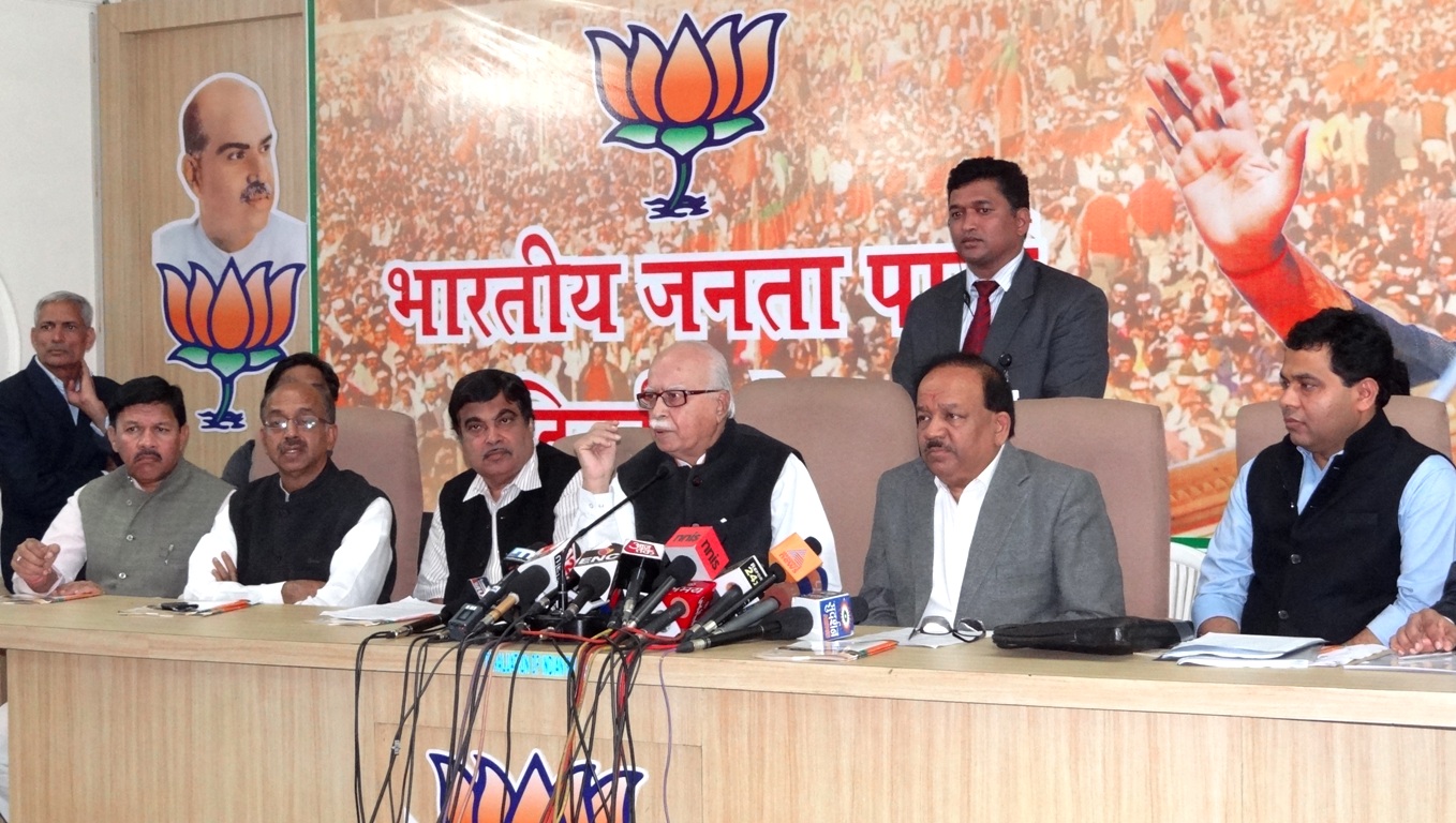 BJP Press Conference at 14, Pandit Pant Marg, New Delhi on December 01, 2013