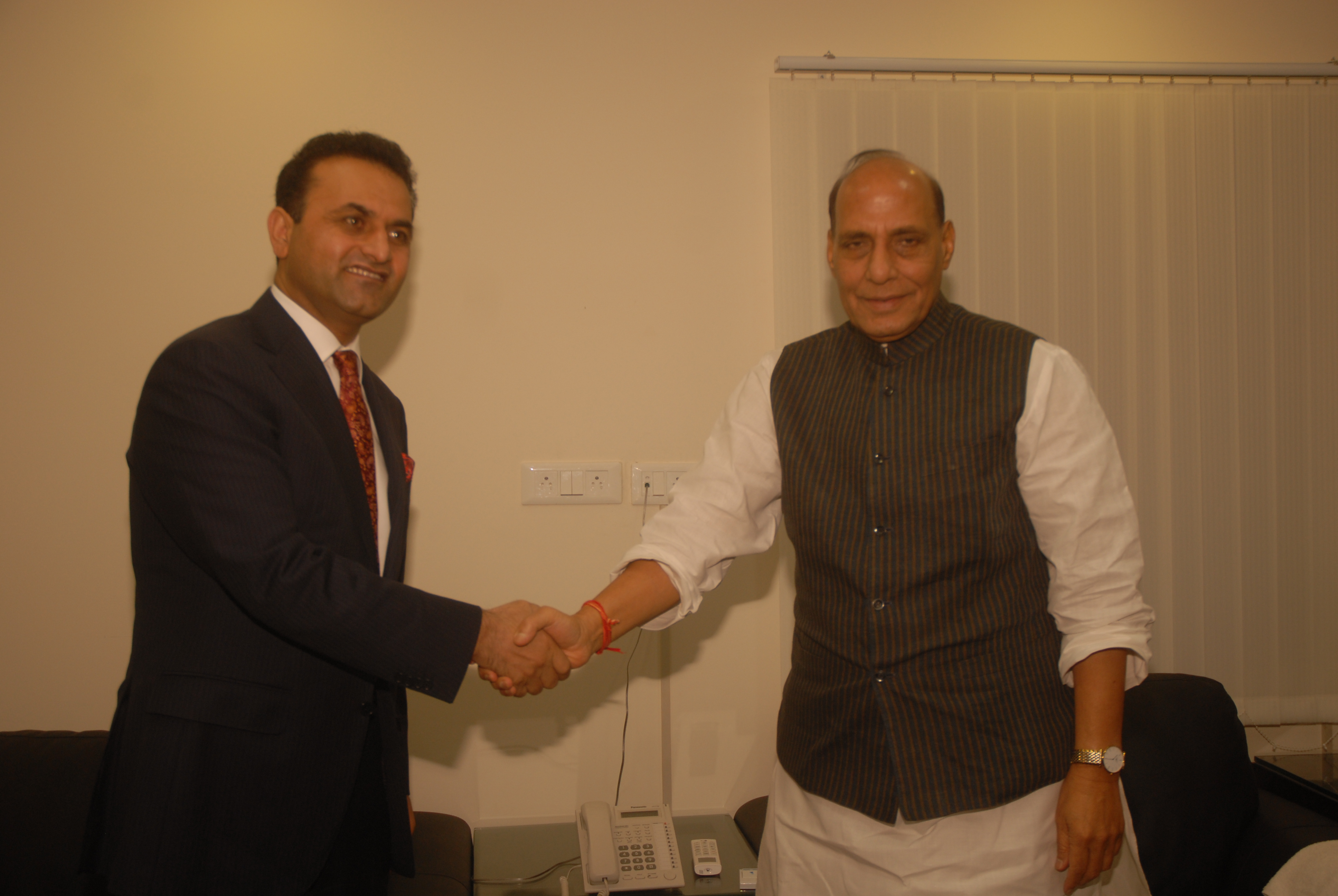 BJP President, Shri Rajnath Singh's meeting with Afghanistan Ambassador, Mr. Shaida Mohd. Abdali at 38, Ashoka Road, New Delhi on July 18, 2013