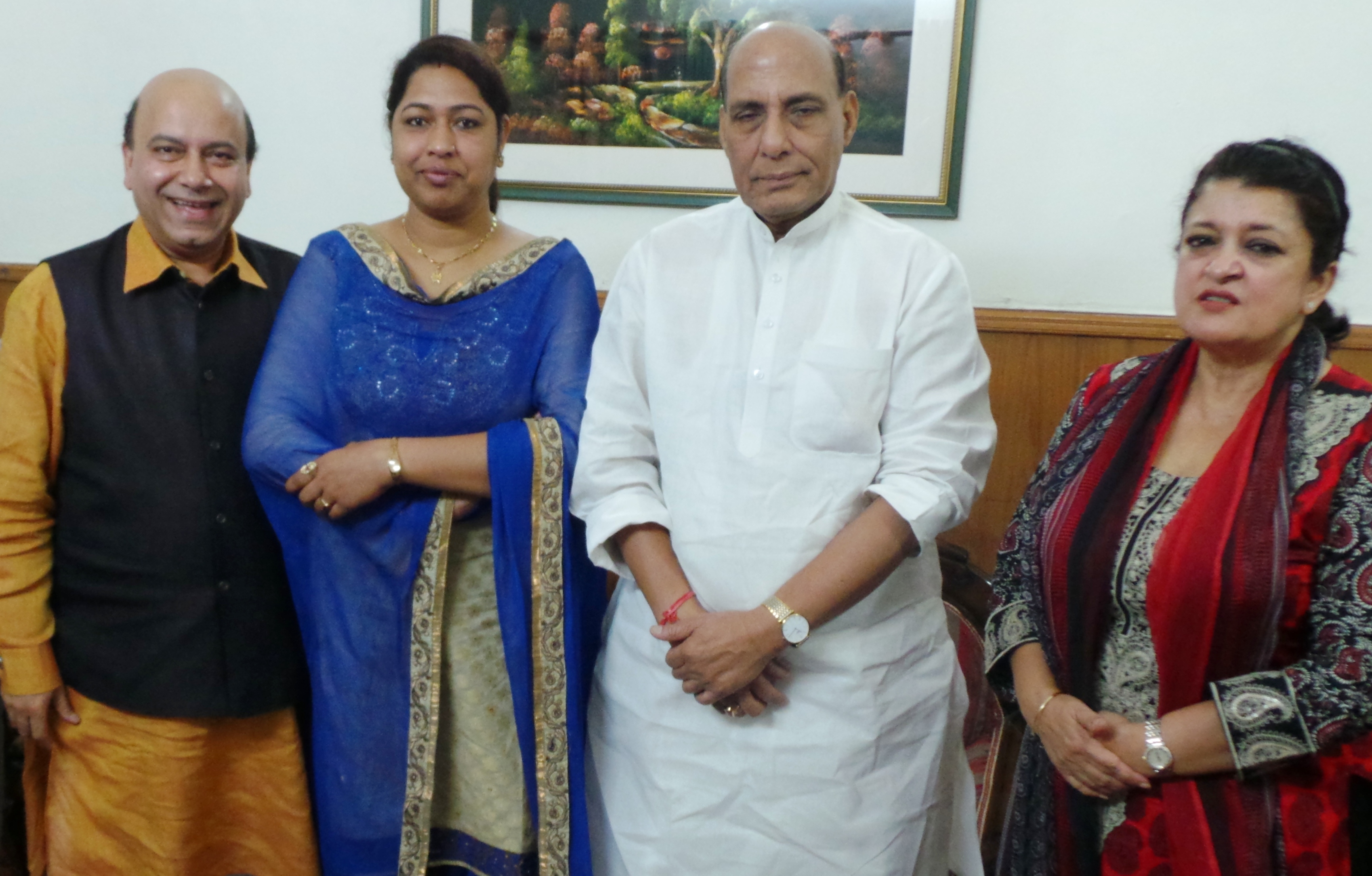 BJP President Rajnath Singhji's meeting with Nepali Congress leader Sujata Koirala and Madhesi leader Chanda Chaudhary meeting at his residence 38, Ashoka Road on May 22, 2013