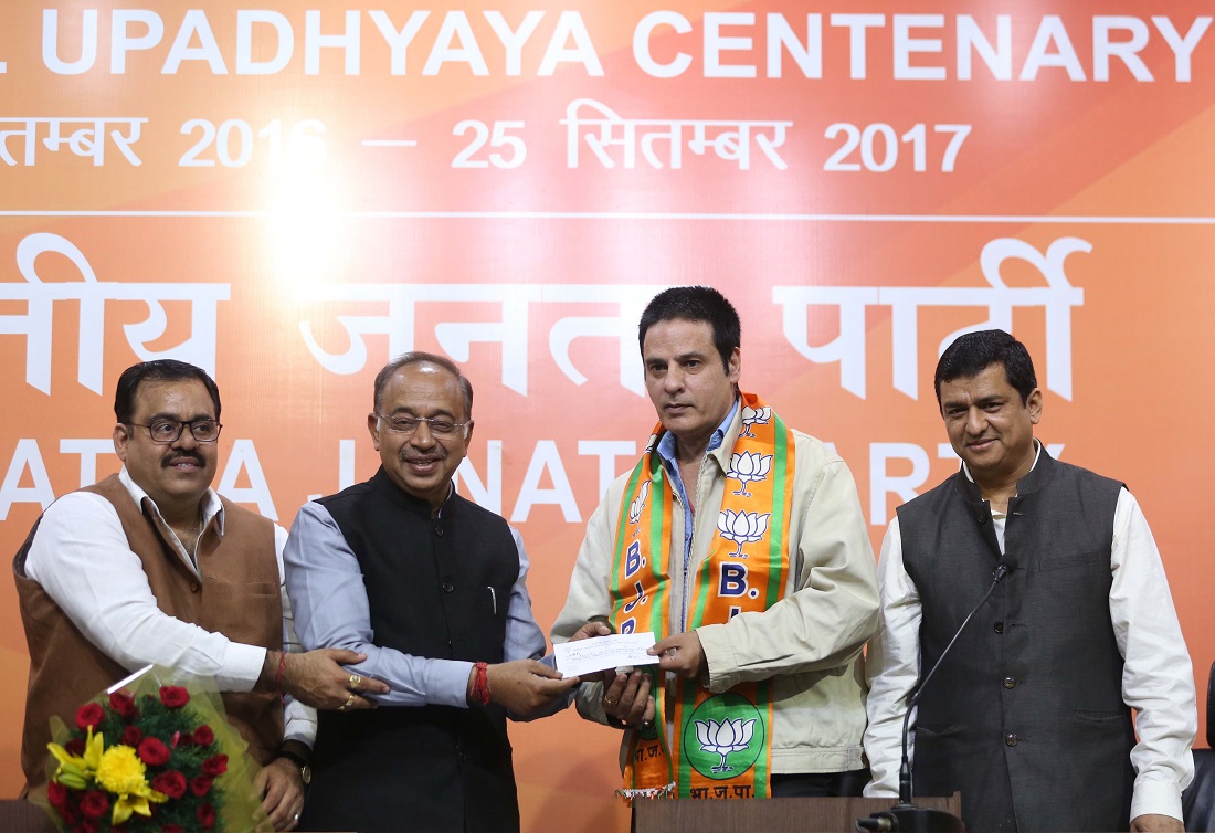 Actor, Shri Rahul Roy joining BJP at 11, Ashok Road Delhi on 18 November 2017