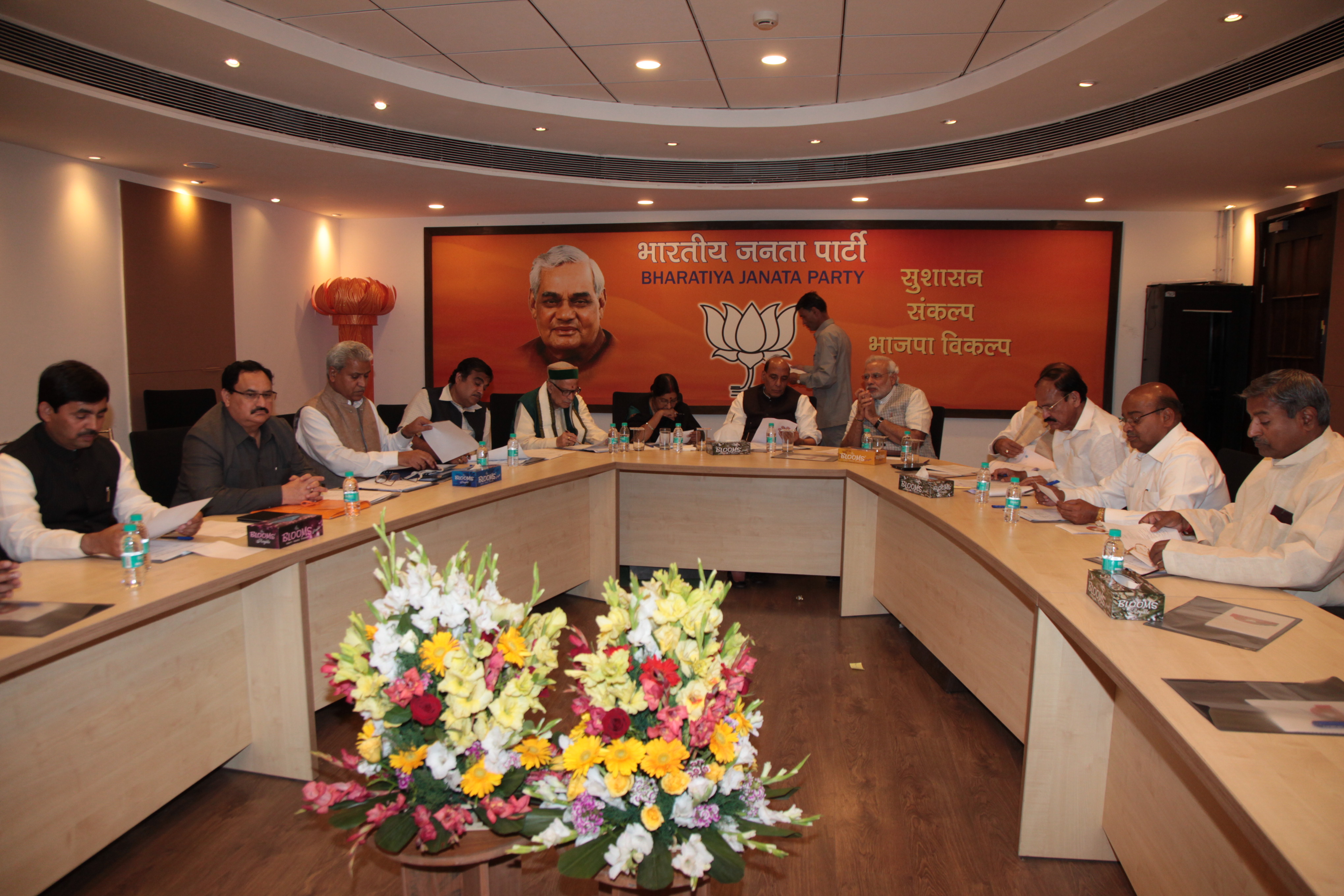 BJP Central Election Committee Meeting at 11, Ashok, New Delhi on March 19, 2014