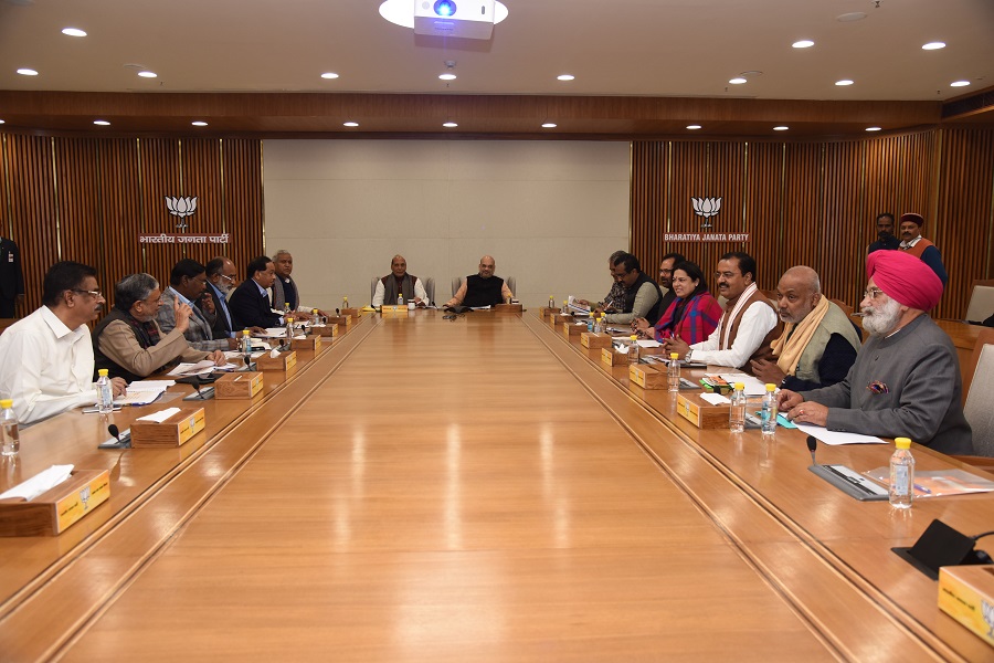 BJP Manifesto Committee Meeting at BJP HQ, 6A Deendayal Upadhyay Marg New Delhi