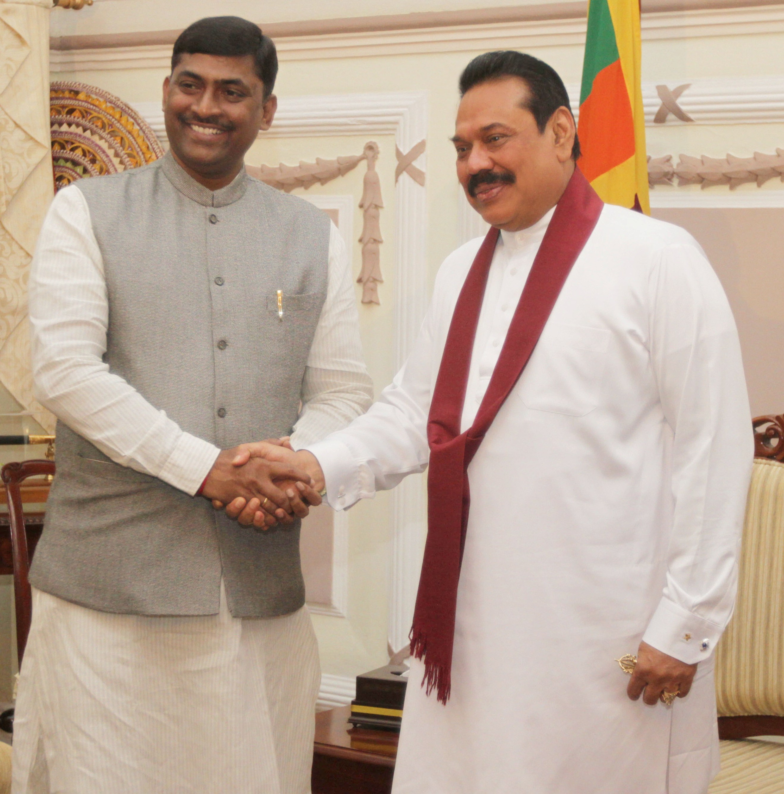 BJP National General Secretary Shri Muralidhar Rao Meets Sri Lanka President H.E. Mahinda Rajapaksa in Colombo on September 20, 2014