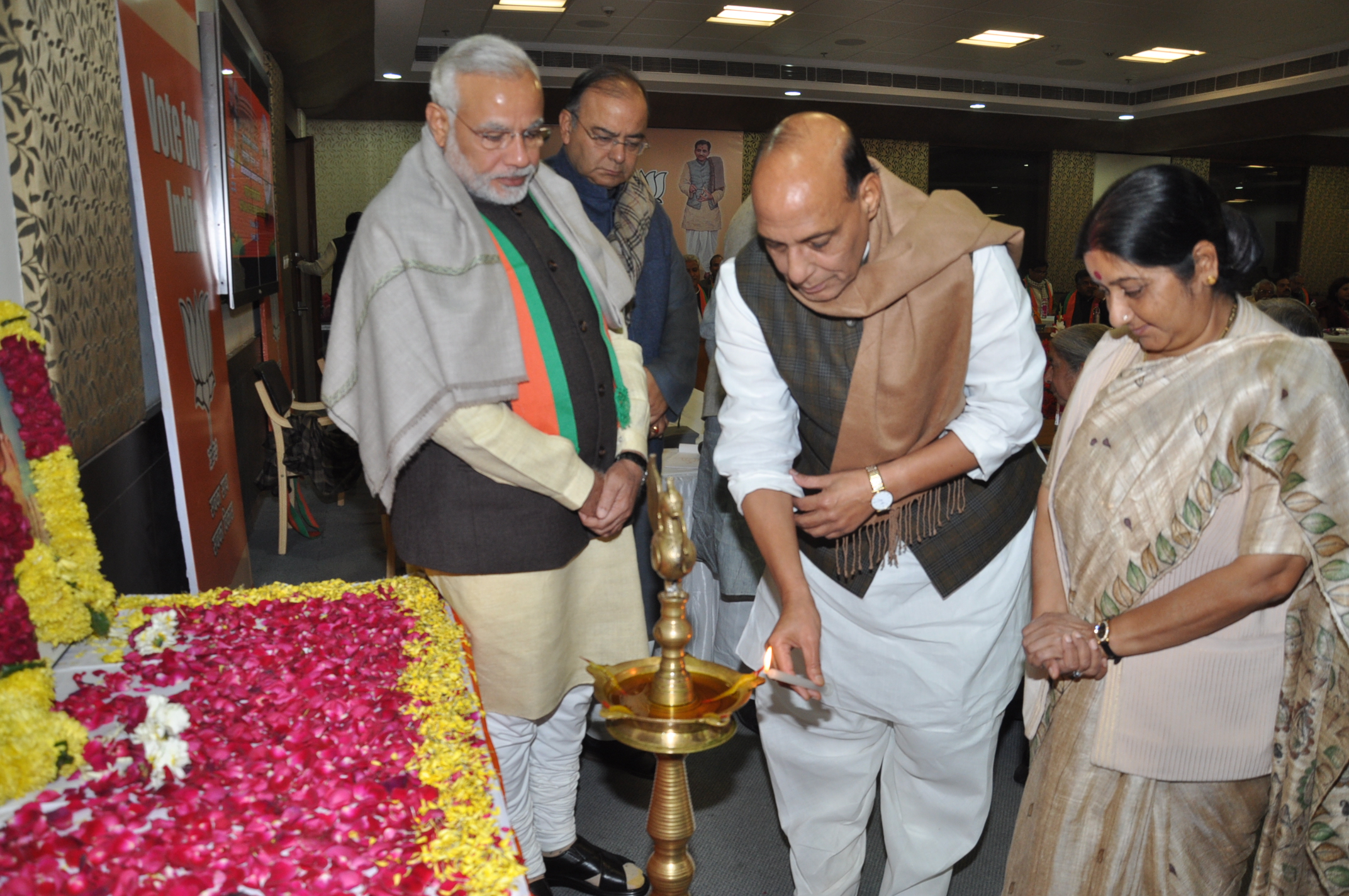 BJP National Office Bearers Meeting at Convention Centre, New Delhi on January 16, 2014