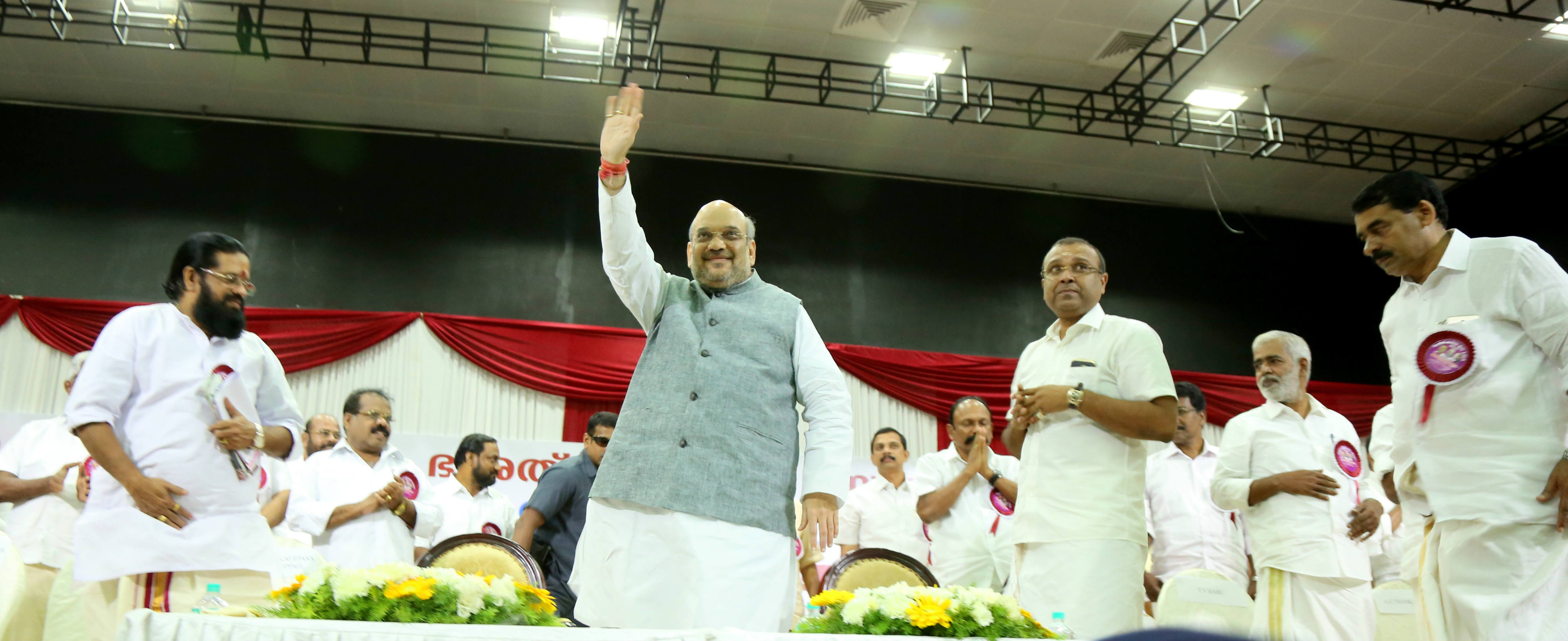 BJP National President addressing a public program on the maiden anniversary of BDJS in Karukutty, Kerala on December 05, 2016