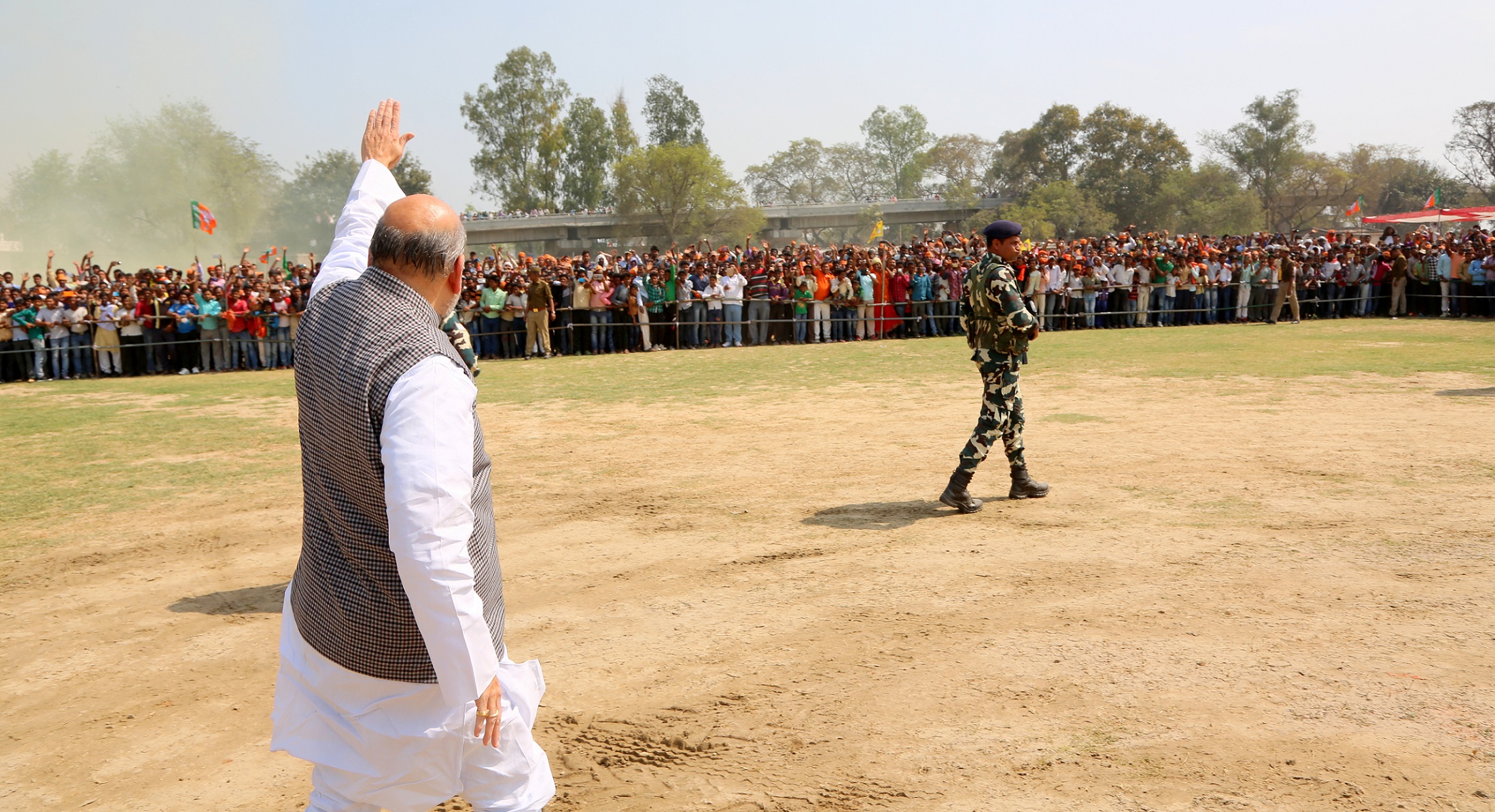 BJP National President, Shri Amit Shah addressing public meeting at Town National Maidan, Saidpur, Ghazipur (U.P.) March 03, 2017