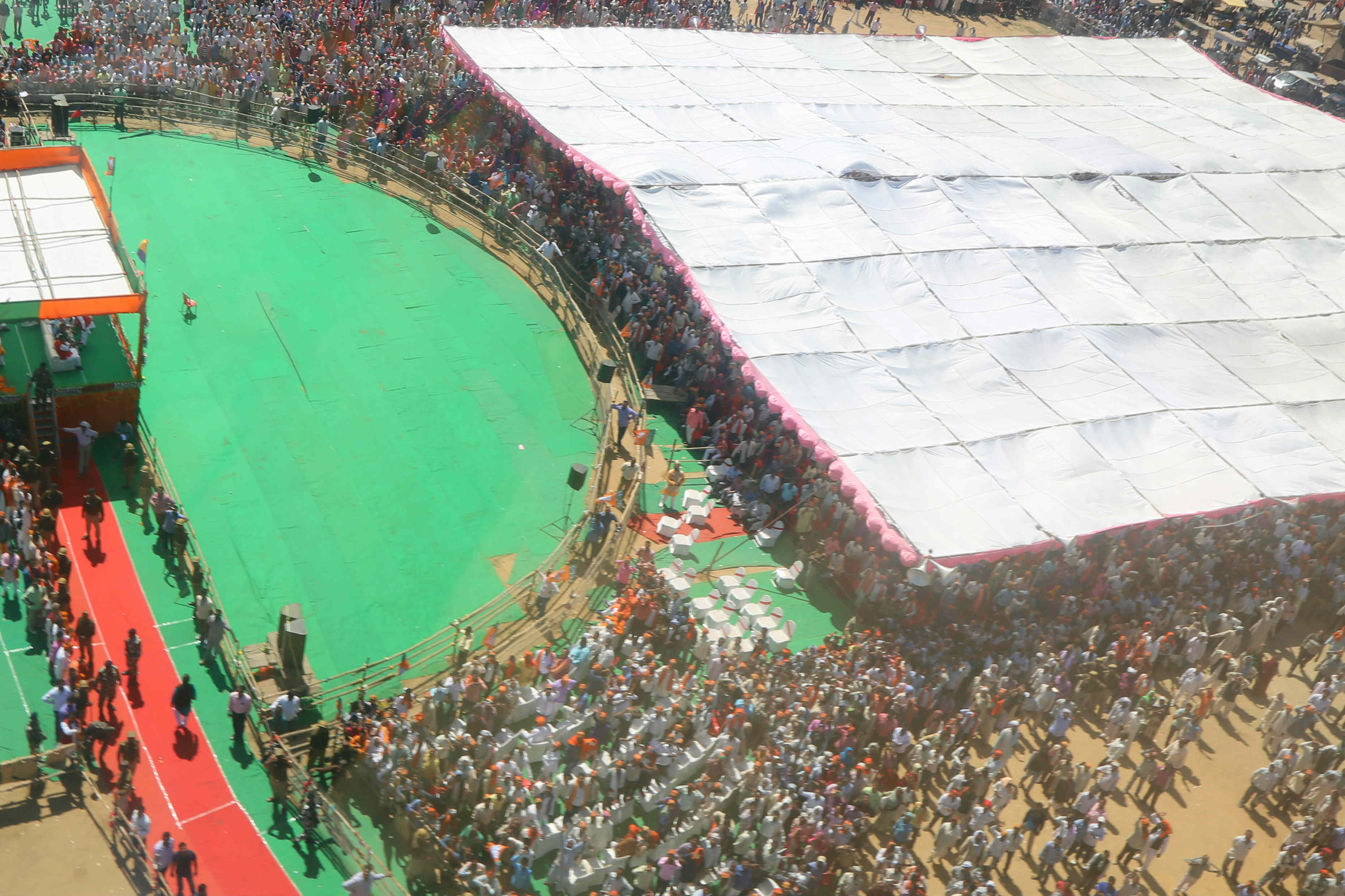 BJP National President, photographs of BJP National President, Shri Amit Shah addressing public meeting at Hydel Ground, Robertsganj, Sonbhadra Dist. (U.P.) on March 06, 2017