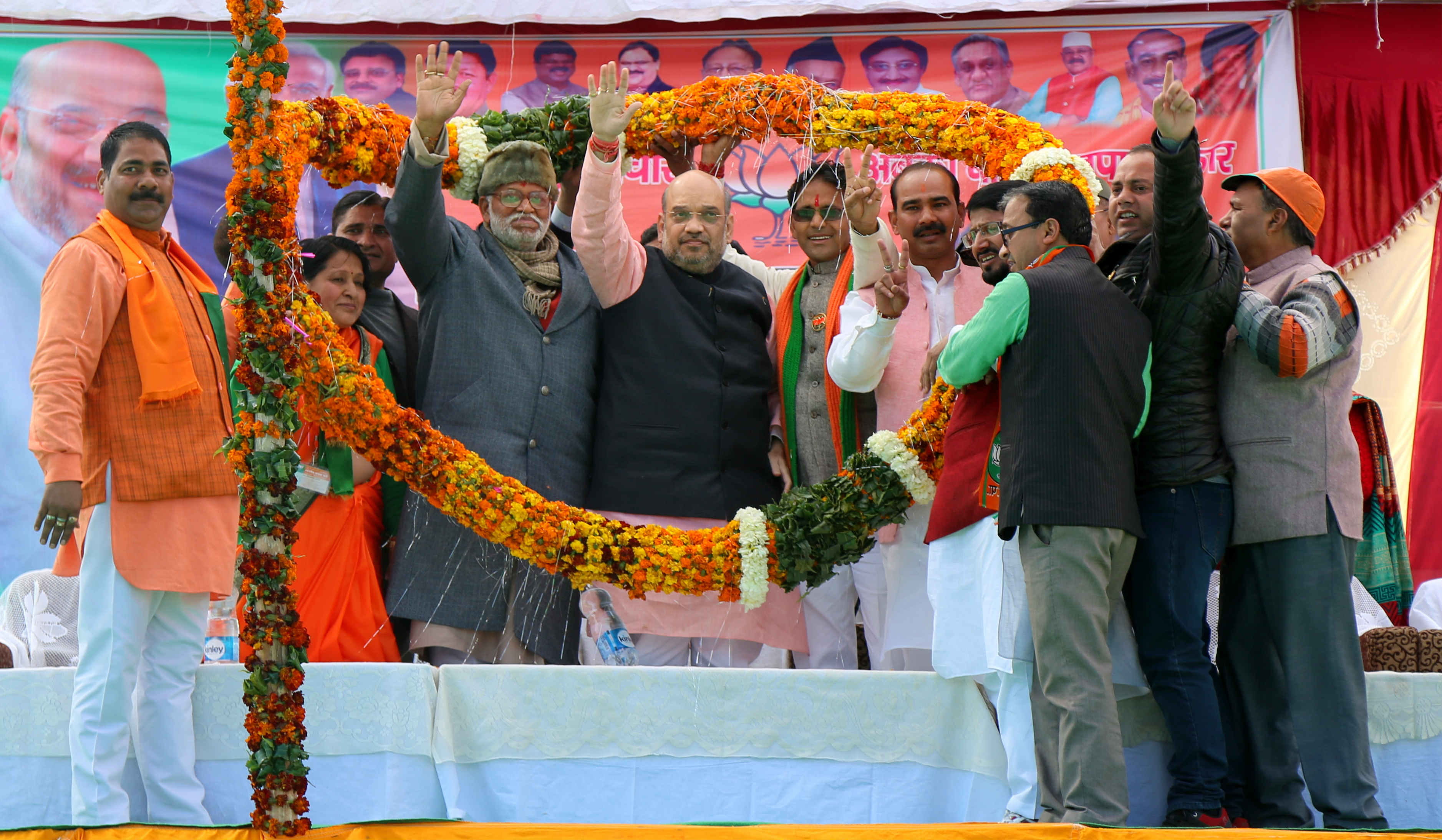 BJP National President, Shri Amit Shah addressing a public meeting at Bauradi Stadium, New Tehri (Uttarakhand) on February 09, 2017