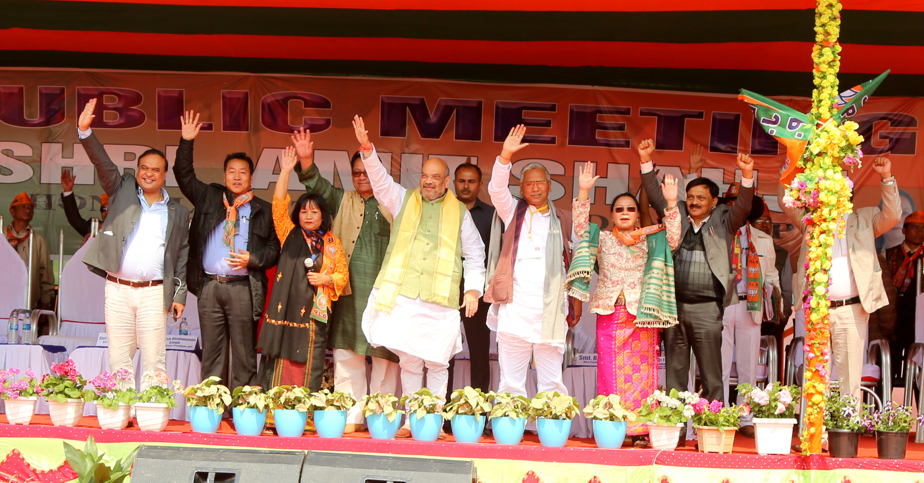 BJP National President, Shri Amit Shah addressing a public meeting at Brig M Thomas Ground, Kangpokpi, District Sadar Hills (Manipur) February 28, 2017