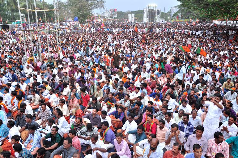 BJP National President, Shri Amit Shah addressing a public meeting at Fort Ground, Palakkad (Kerala) on December 19, 2014