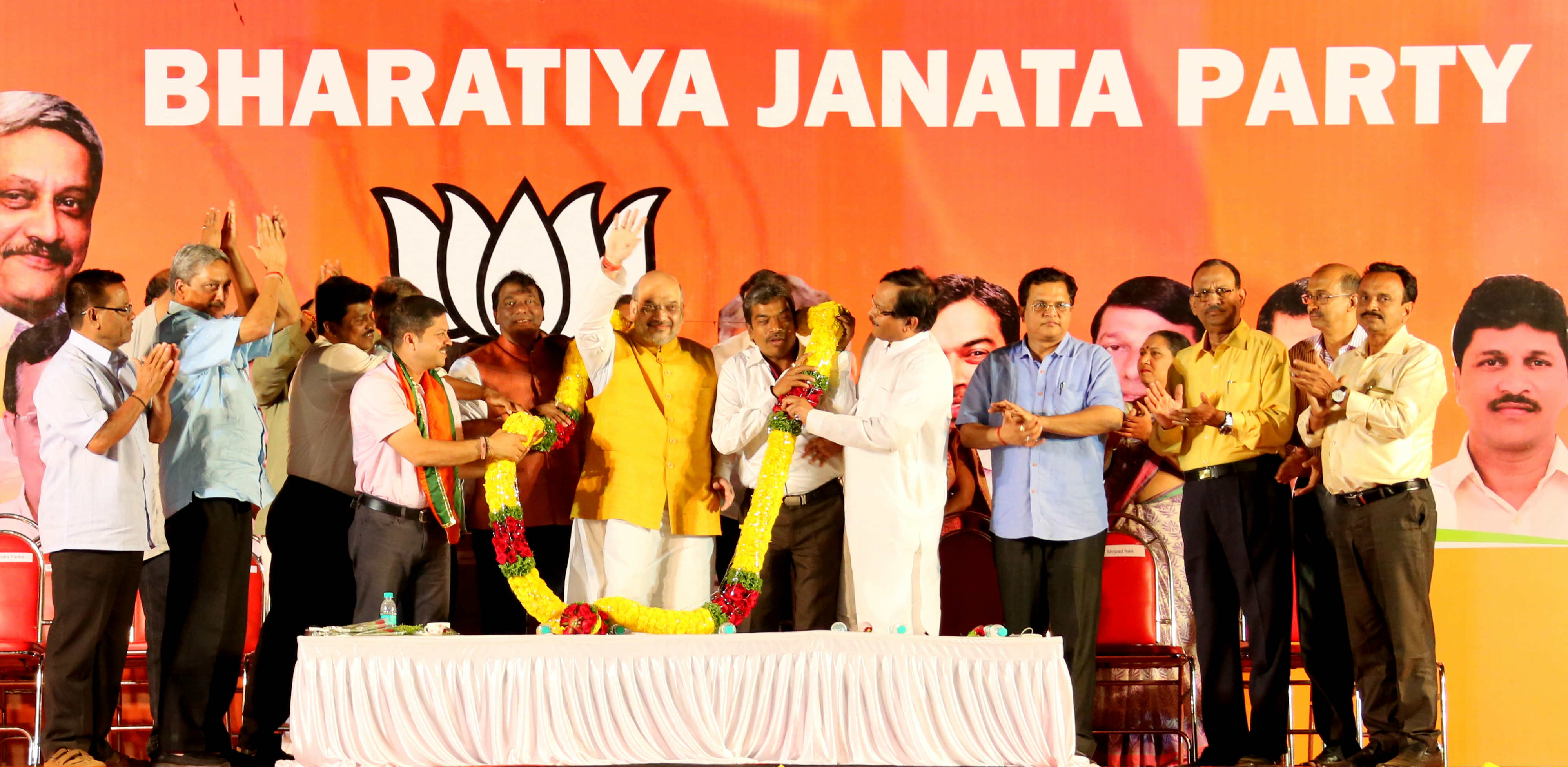 BJP National President, Shri Amit Shah addressing a public meeting at Govt. Multipurpose Ground, Fatorda, Margao (Goa) on January 23, 2017