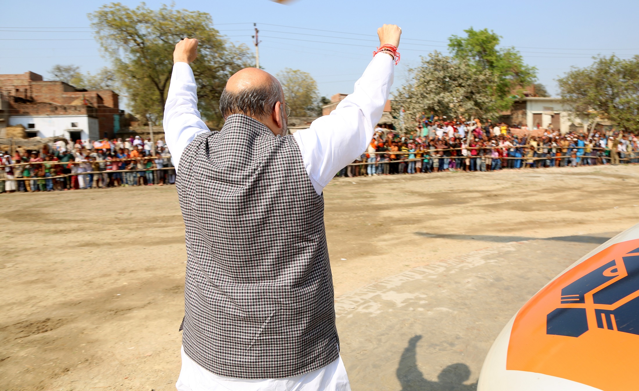 BJP National President, Shri Amit Shah addressing a public meeting at Hanuman Chabutara Maidan, Thana Gahmar, Jamaniyan, Ghazipur (Uttar Pradesh) on March 03, 2017