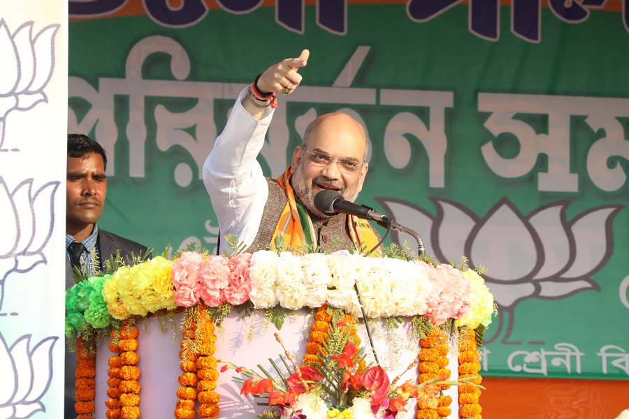 BJP National President, Shri Amit Shah addressing a public meeting at Khowai District (Tripura).