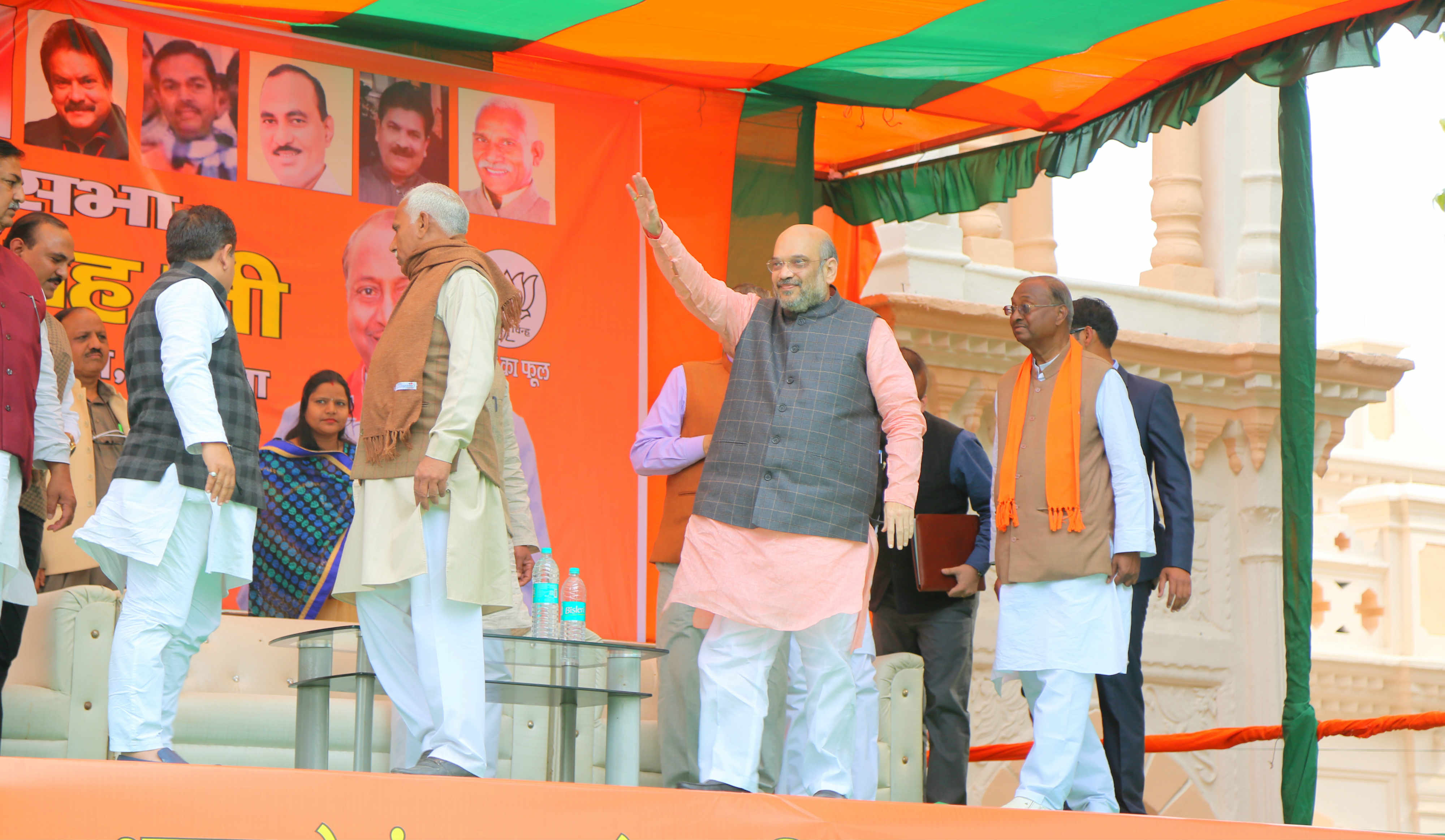 BJP National President, Shri Amit Shah addressing a public meeting at PC Bagala Inter College, Hatras (Uttar Pradesh on February 04, 2017