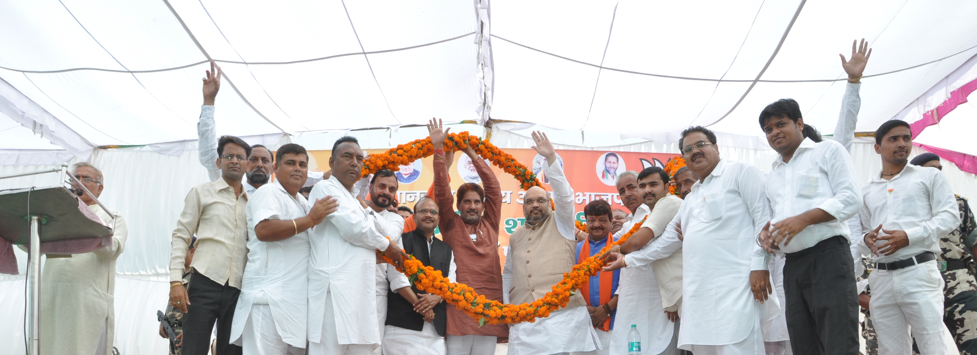 BJP National President, Shri Amit Shah addressing a public meeting at Tohana (Haryana) on September 29, 2014