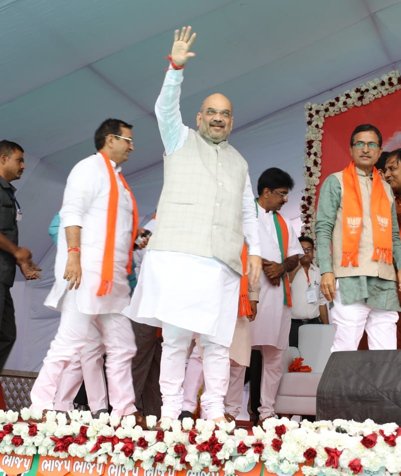 BJP National President, Shri Amit Shah addressing a public meeting in Bardoli (Gujarat)