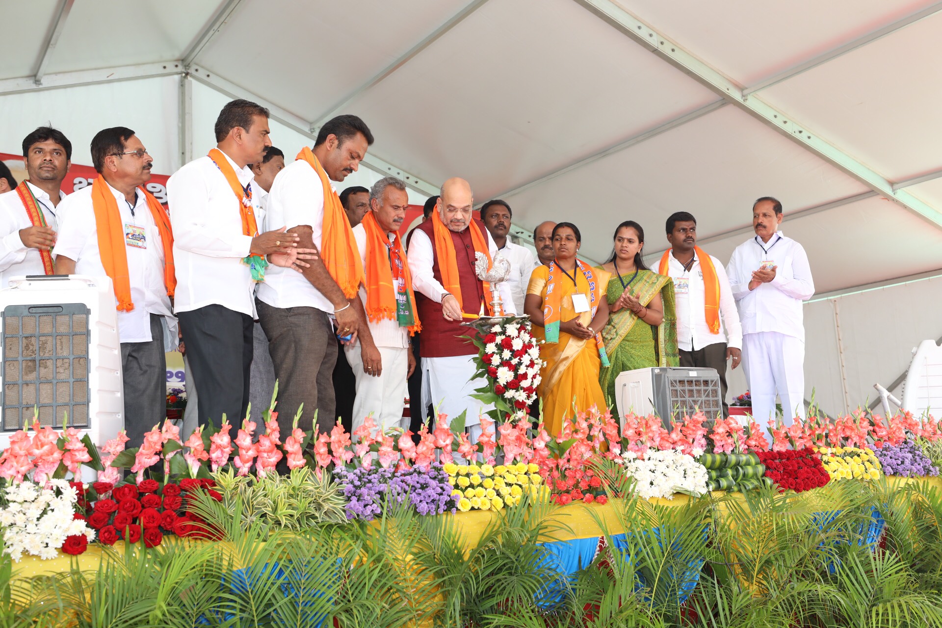 BJP National President, Shri Amit Shah addressing a public meeting in Hebbur, Tumakuru Karnataka