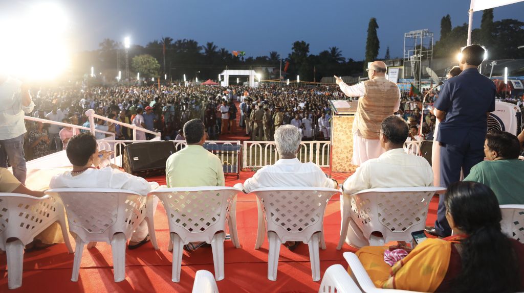  BJP National President, Shri Amit Shah addressing a public meeting in Pilathara (Kerala)