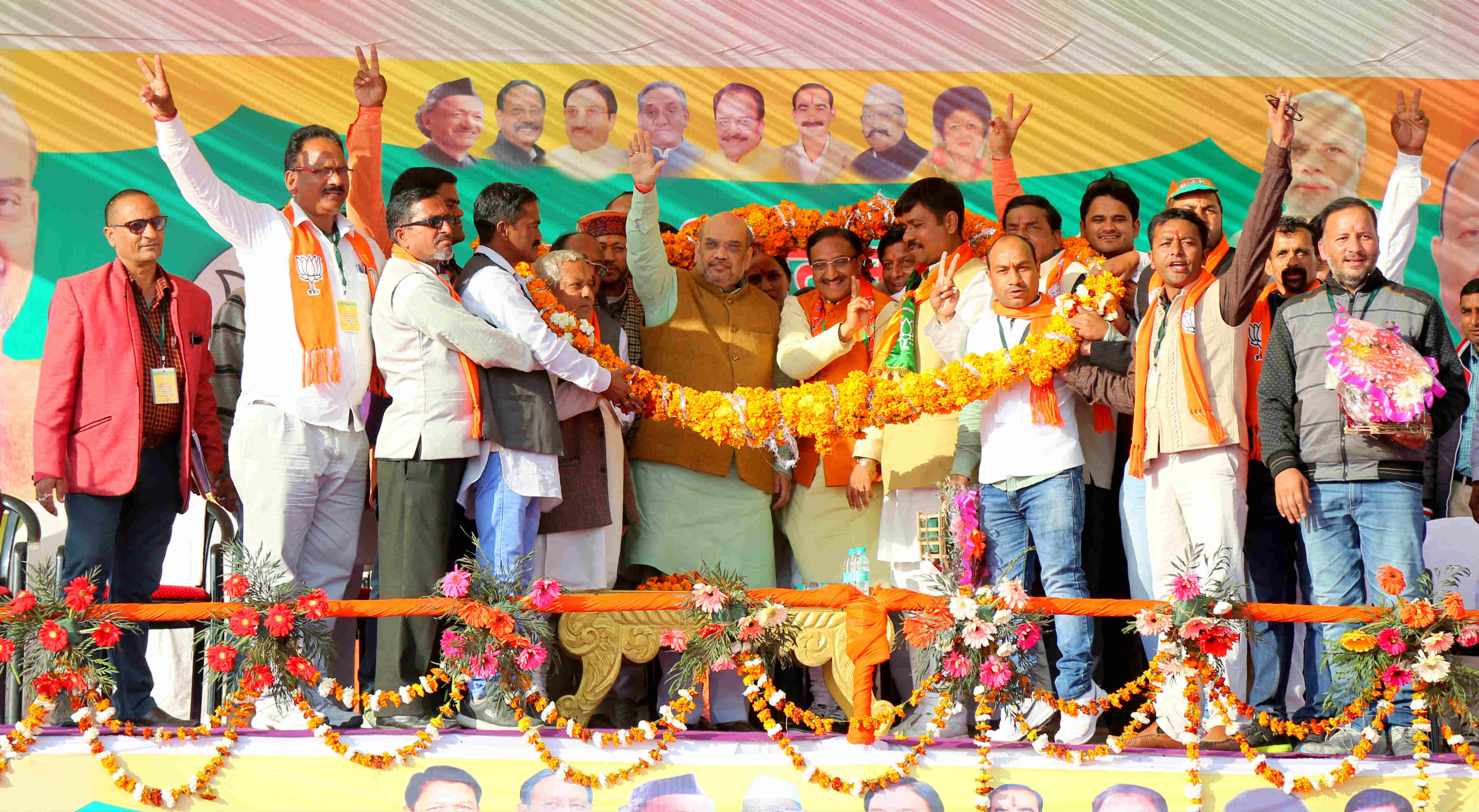 BJP National President Shri Amit Shah addressing a public meeting in Ramnagar, Uttarakhand on February, 07, 2017 