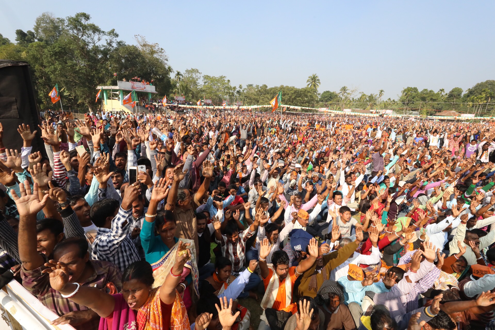 BJP National President Shri Amit Shah addressing a Public meeting in Udaipur, Tripura.